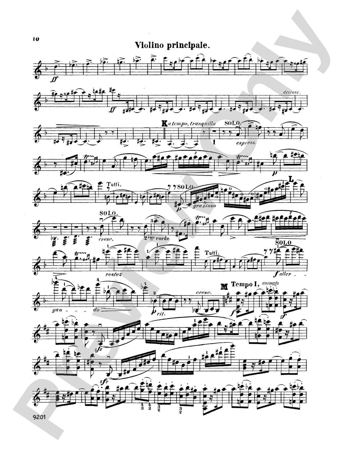 Bruch: Violin Concerto in D Minor, Op. 44: Violin Book