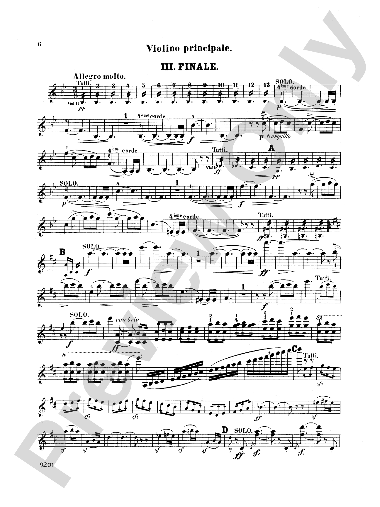 Bruch: Violin Concerto in D Minor, Op. 44: Violin Book