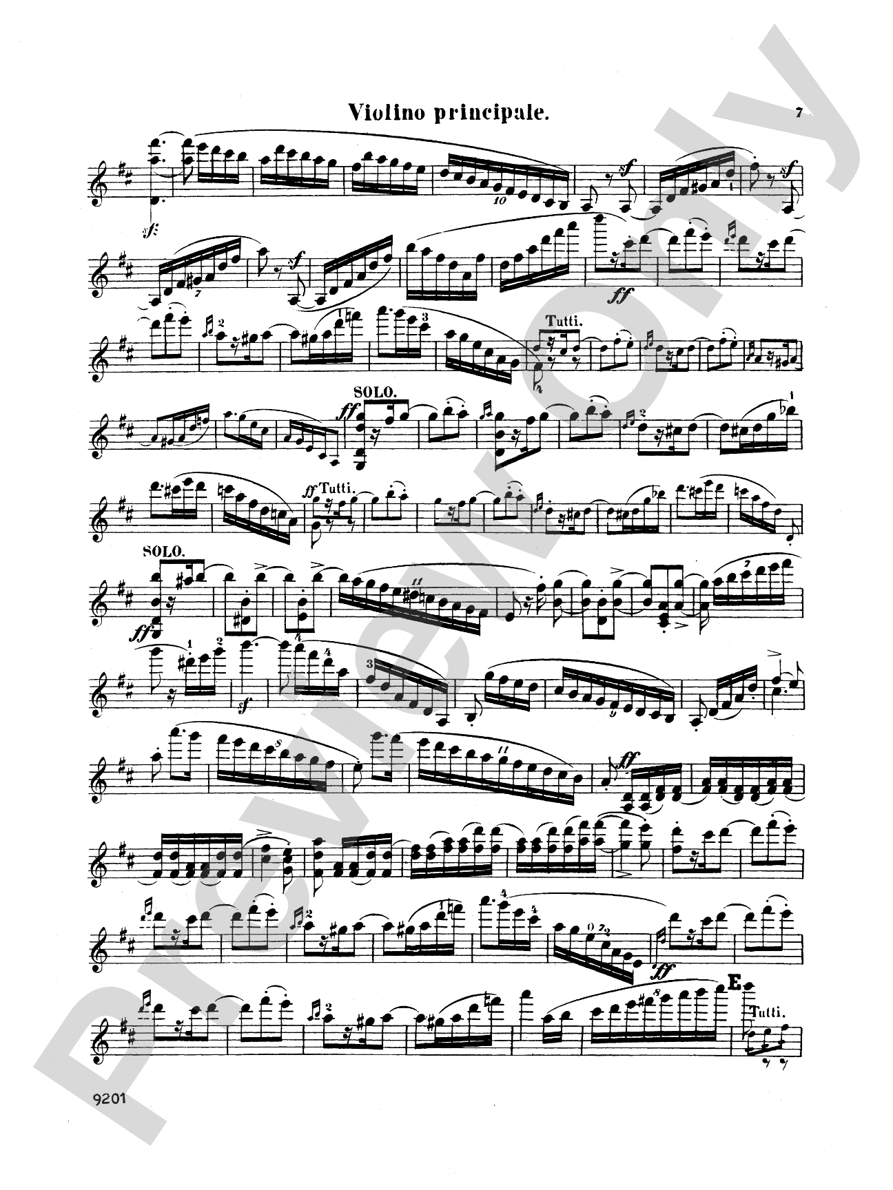 Bruch: Violin Concerto in D Minor, Op. 44: Violin Book