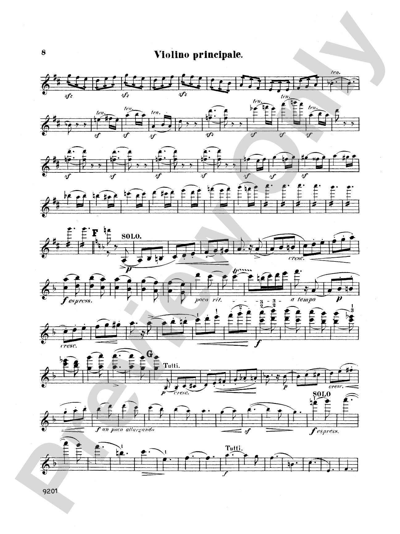 Bruch: Violin Concerto in D Minor, Op. 44: Violin Book