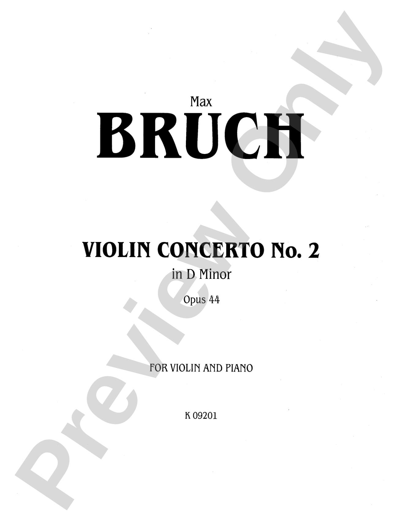 Bruch: Violin Concerto in D Minor, Op. 44