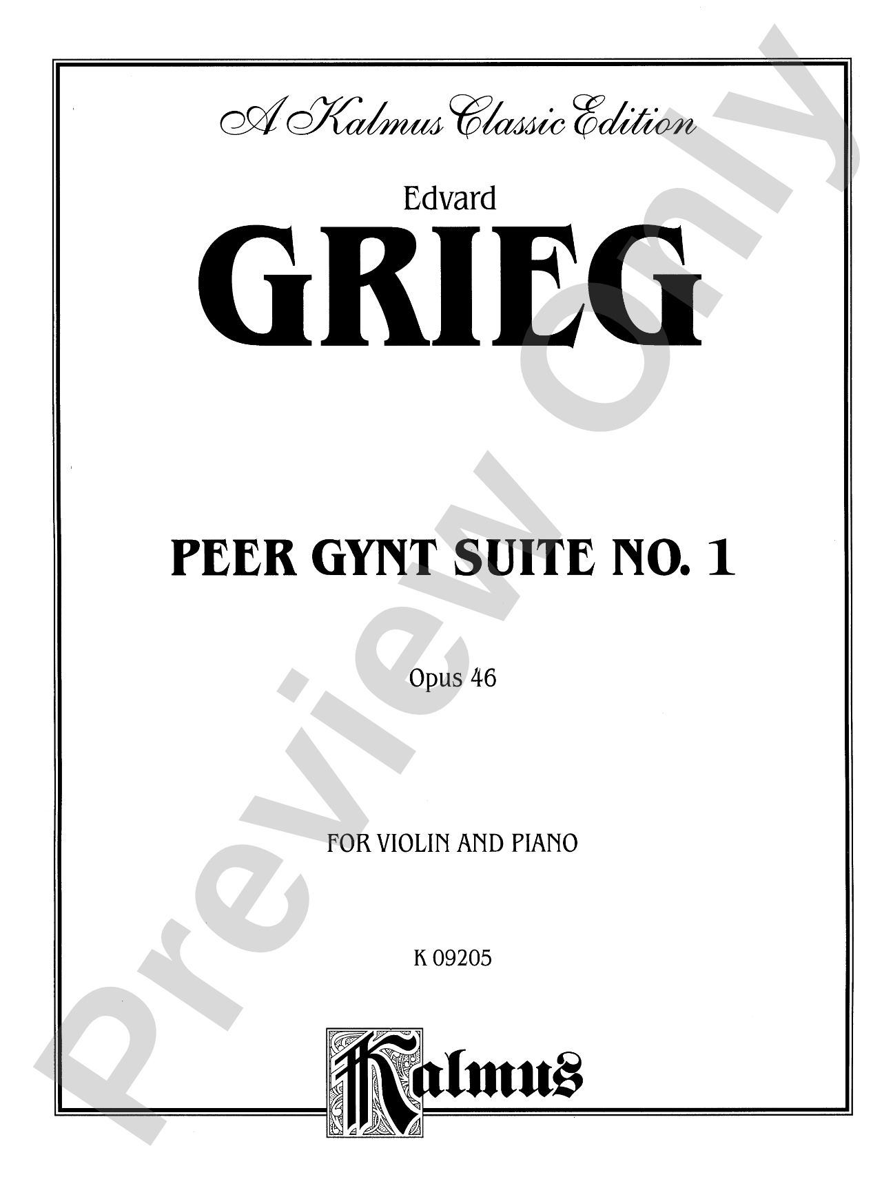 Grieg: Peer Gynt Suite No. 1, Op. 46