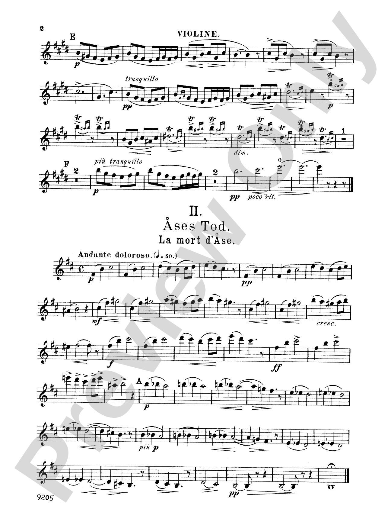 Grieg: Peer Gynt Suite No. 1, Op. 46: Violin Book