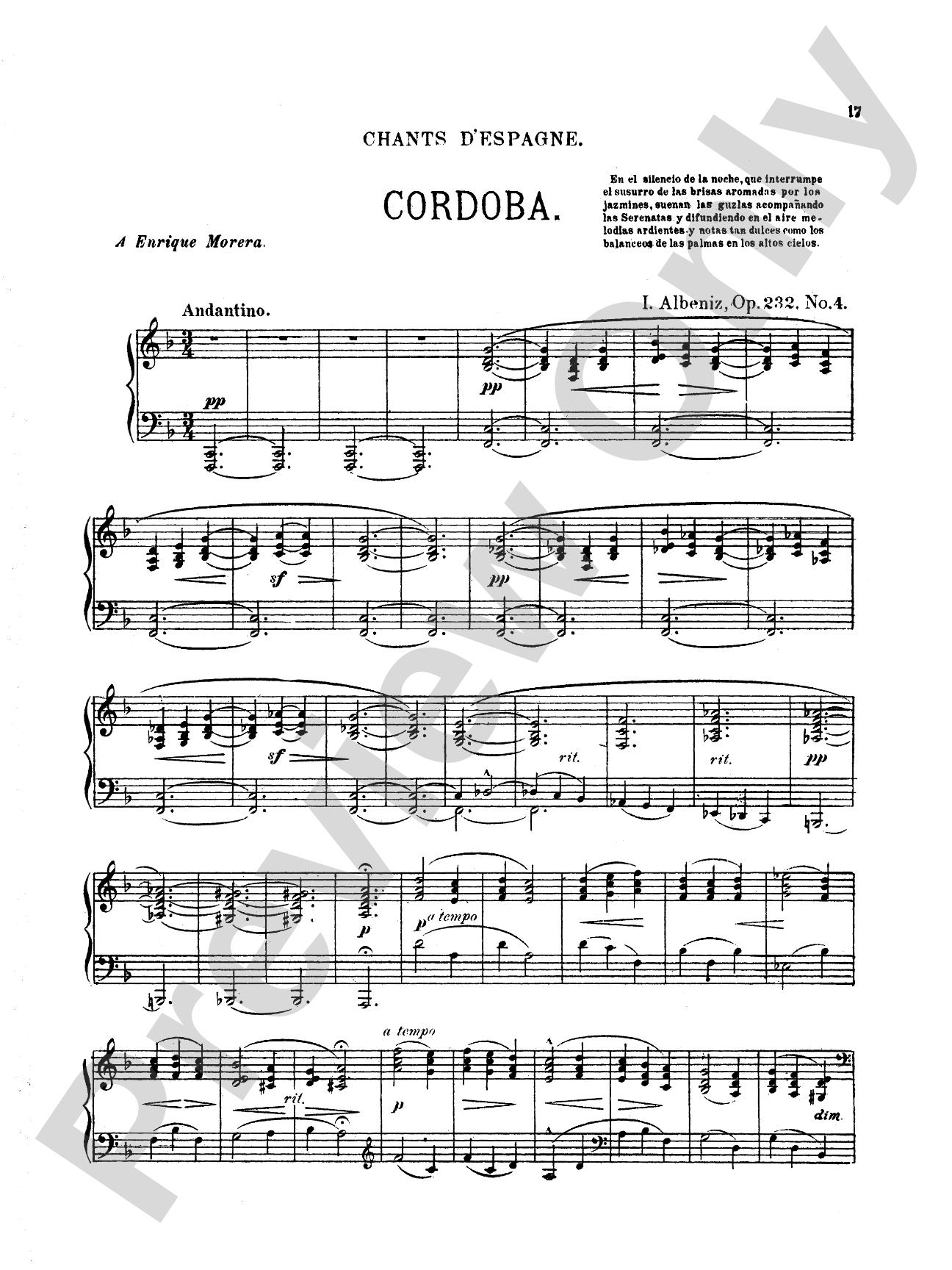 Albéniz: Songs of Spain, Op. 232