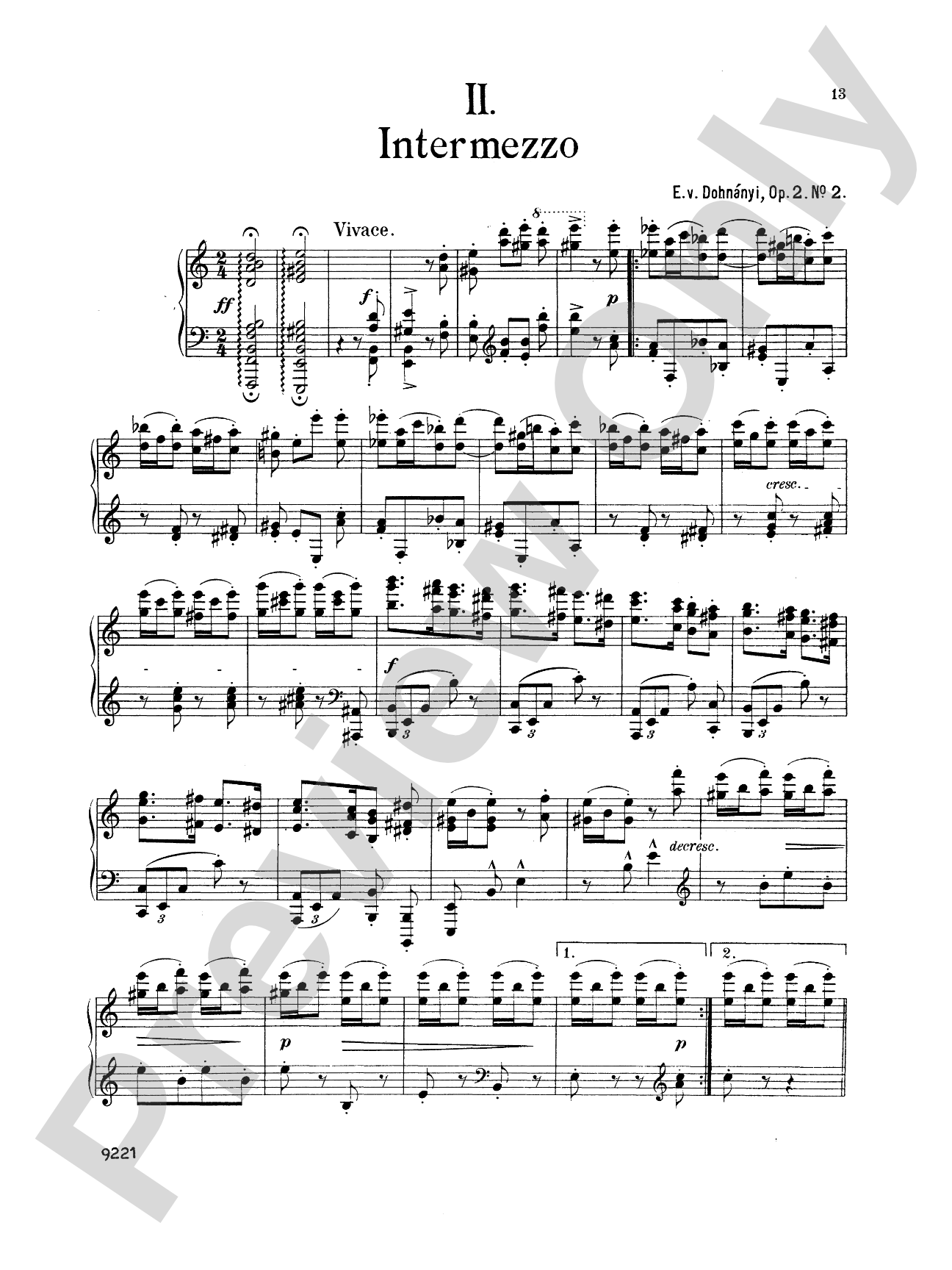 Dohnányi: Four Piano Pieces, Op. 2