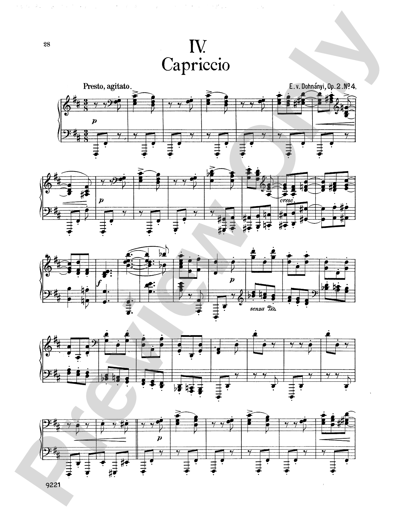 Dohnányi: Four Piano Pieces, Op. 2