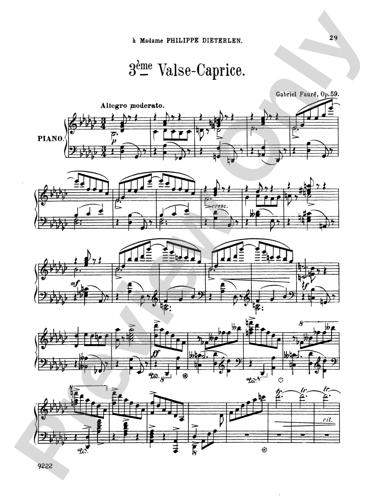 Fauré: Four Valse Caprices, Op. 30, 38, 59, 62