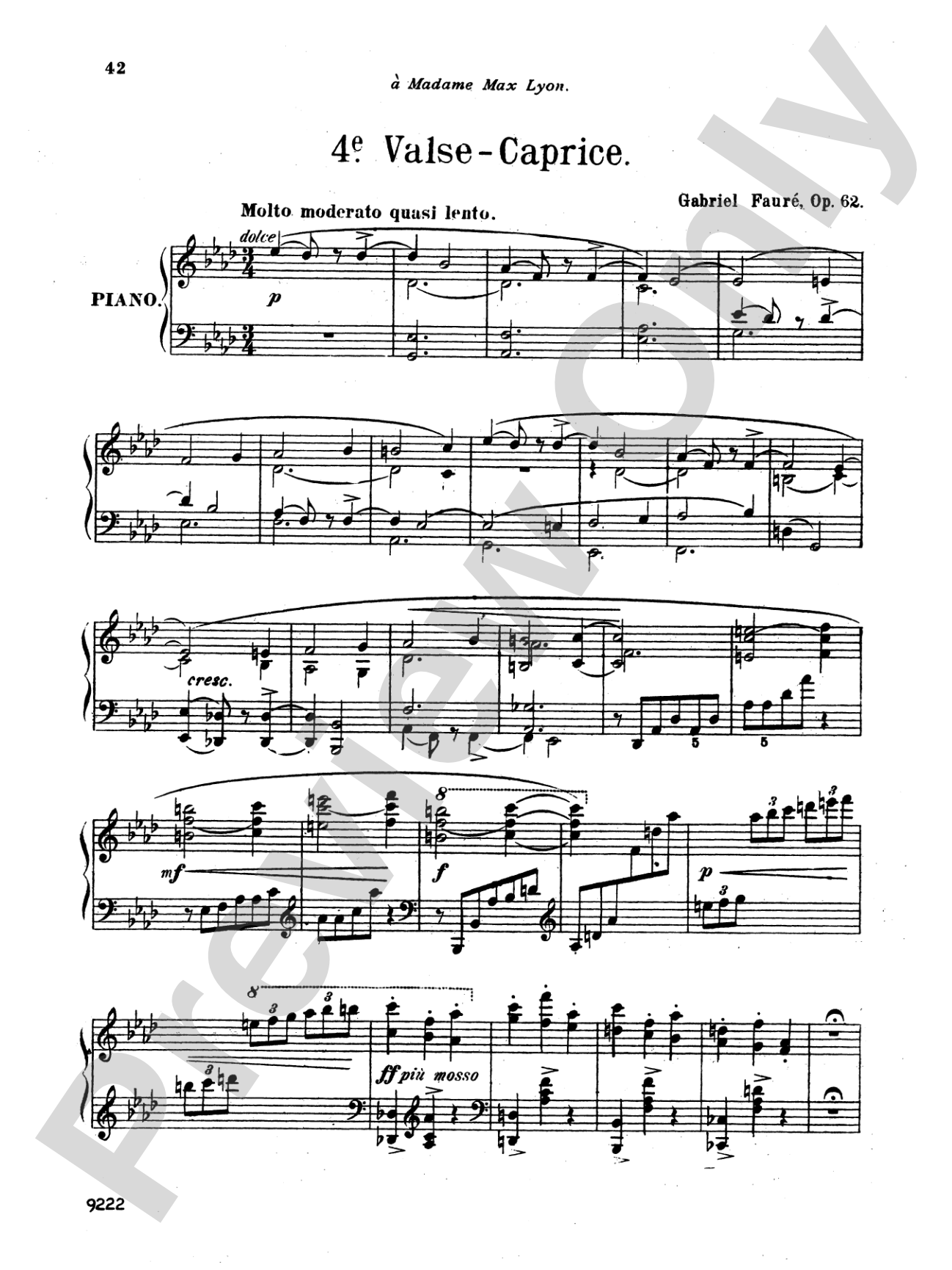 Fauré: Four Valse Caprices, Op. 30, 38, 59, 62