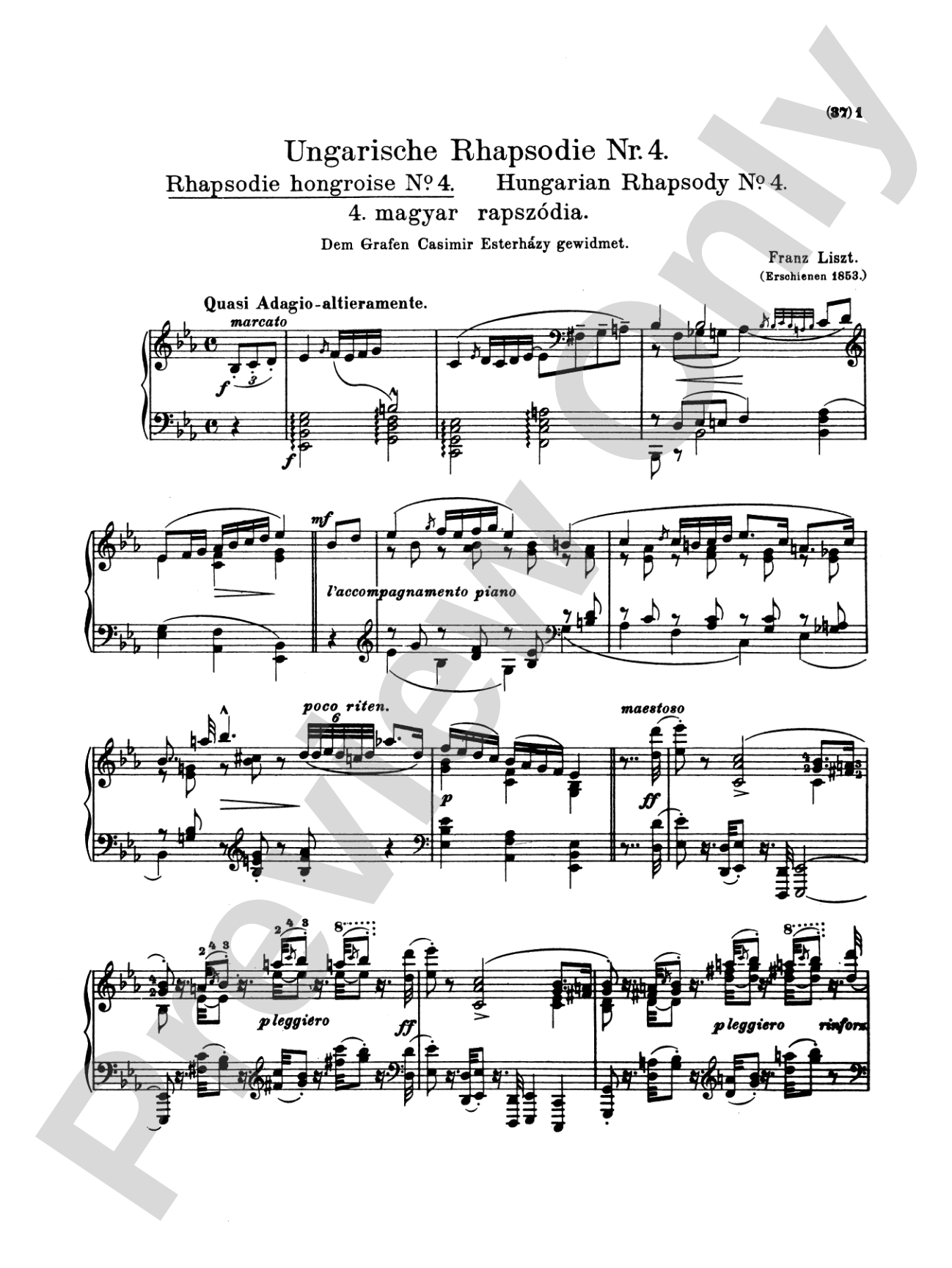 Liszt: Hungarian Rhapsodies (Volume I, Nos. 1-9)
