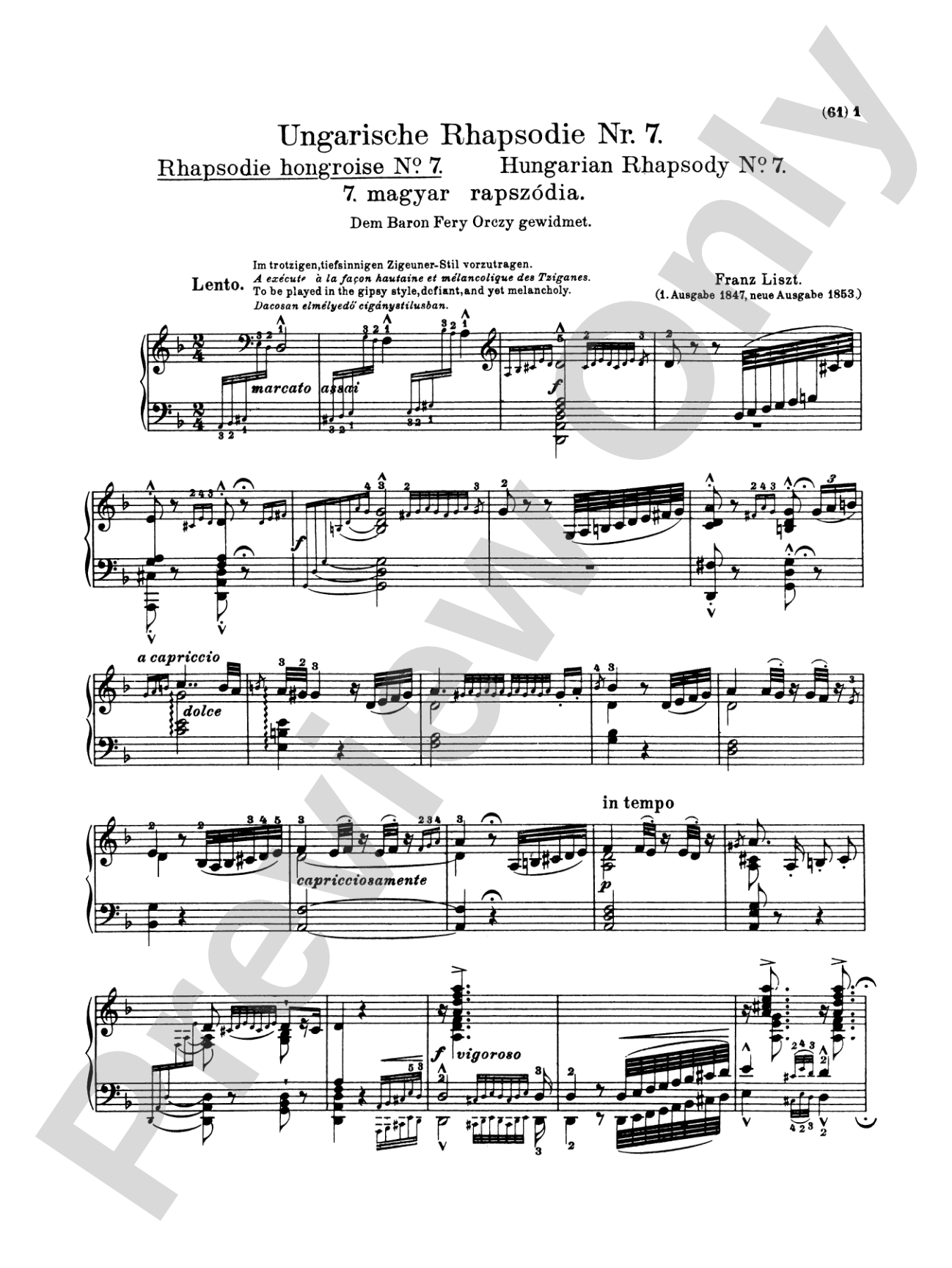 Liszt: Hungarian Rhapsodies (Volume I, Nos. 1-9)
