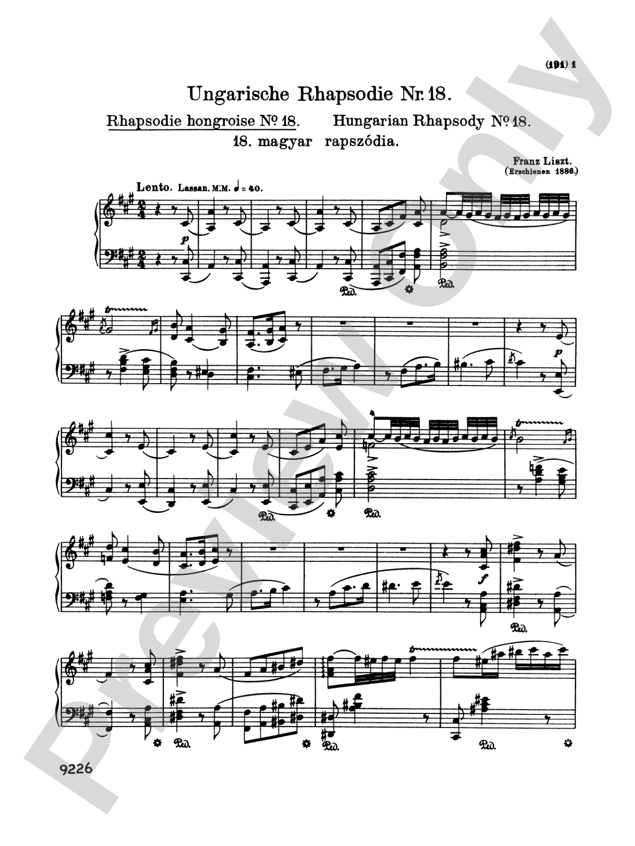 Liszt: Hungarian Rhapsodies (Volume II, Nos. 10-19)