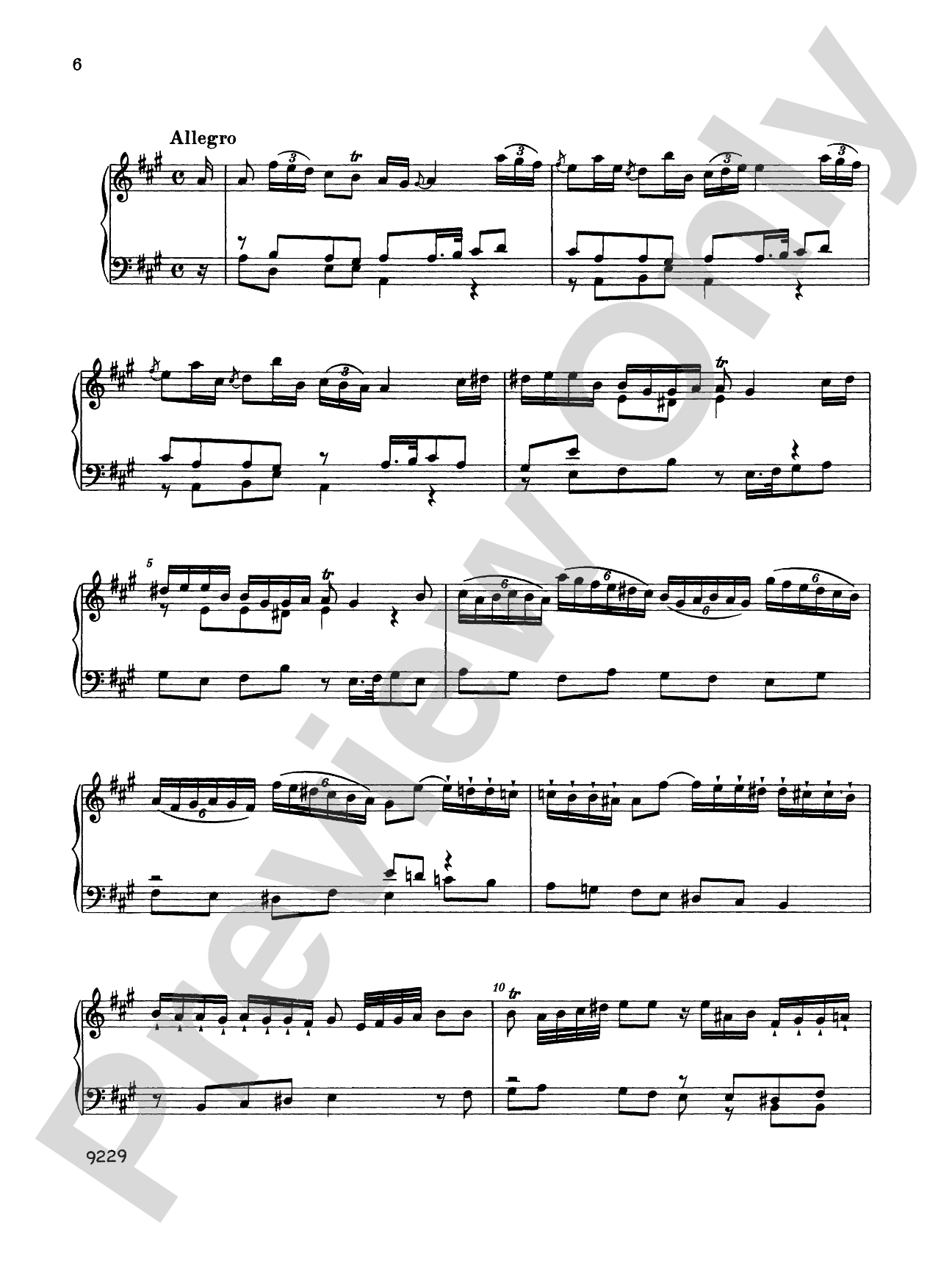 Martini: Six Sonatas: Piano Book