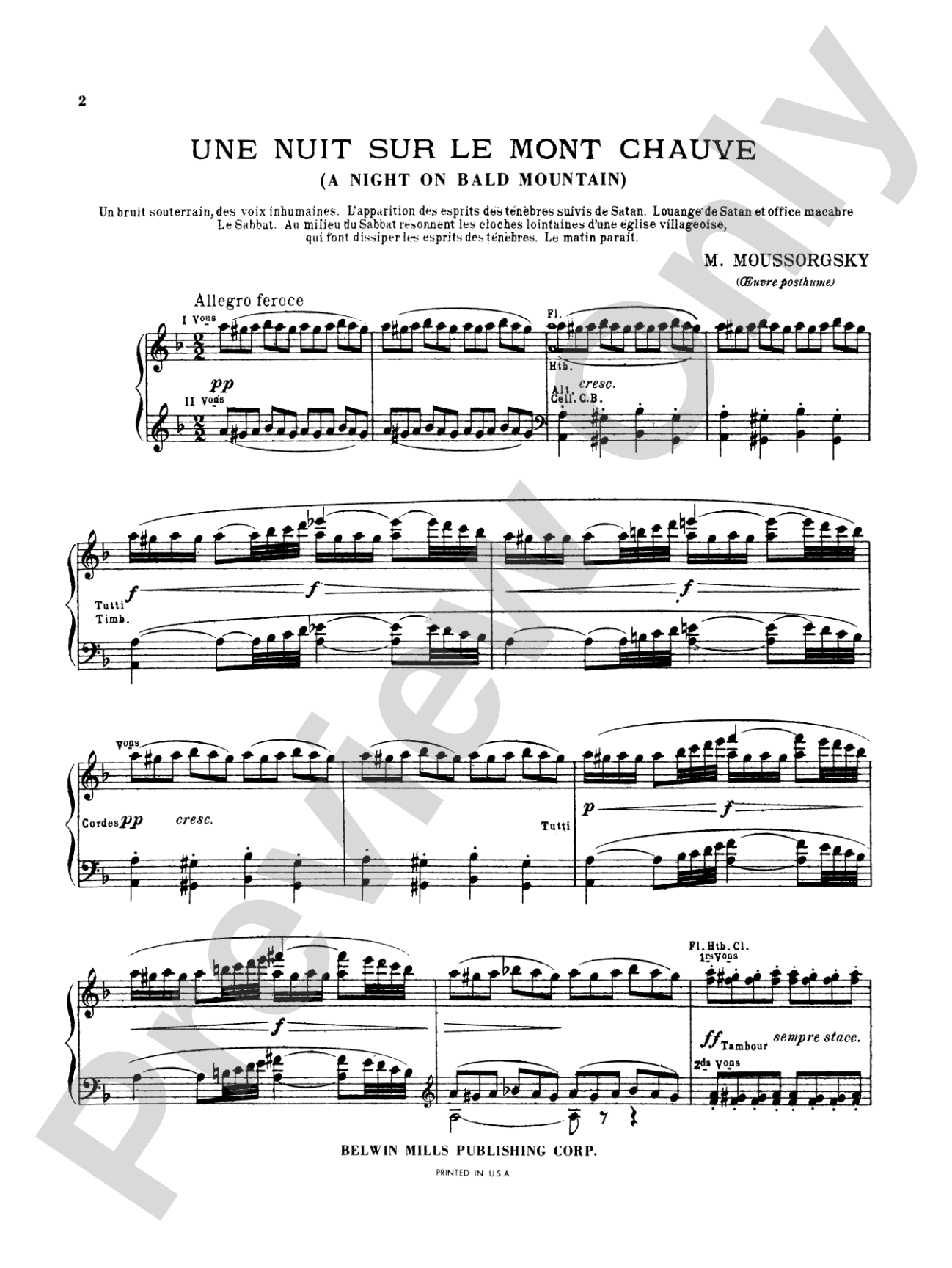 Mussorgsky: A Night on Bald Mountain: Piano