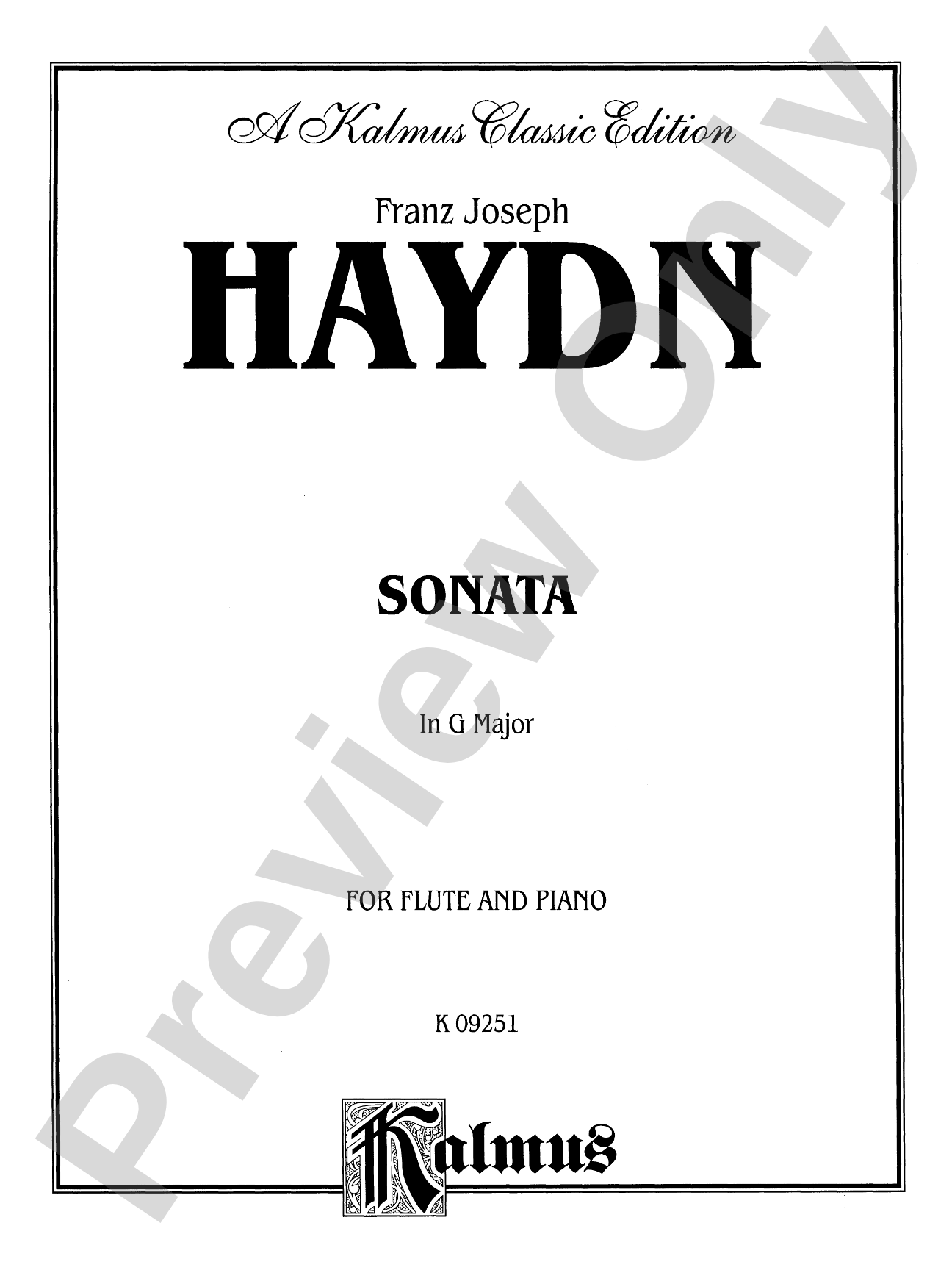 Haydn: Sonata in G Major