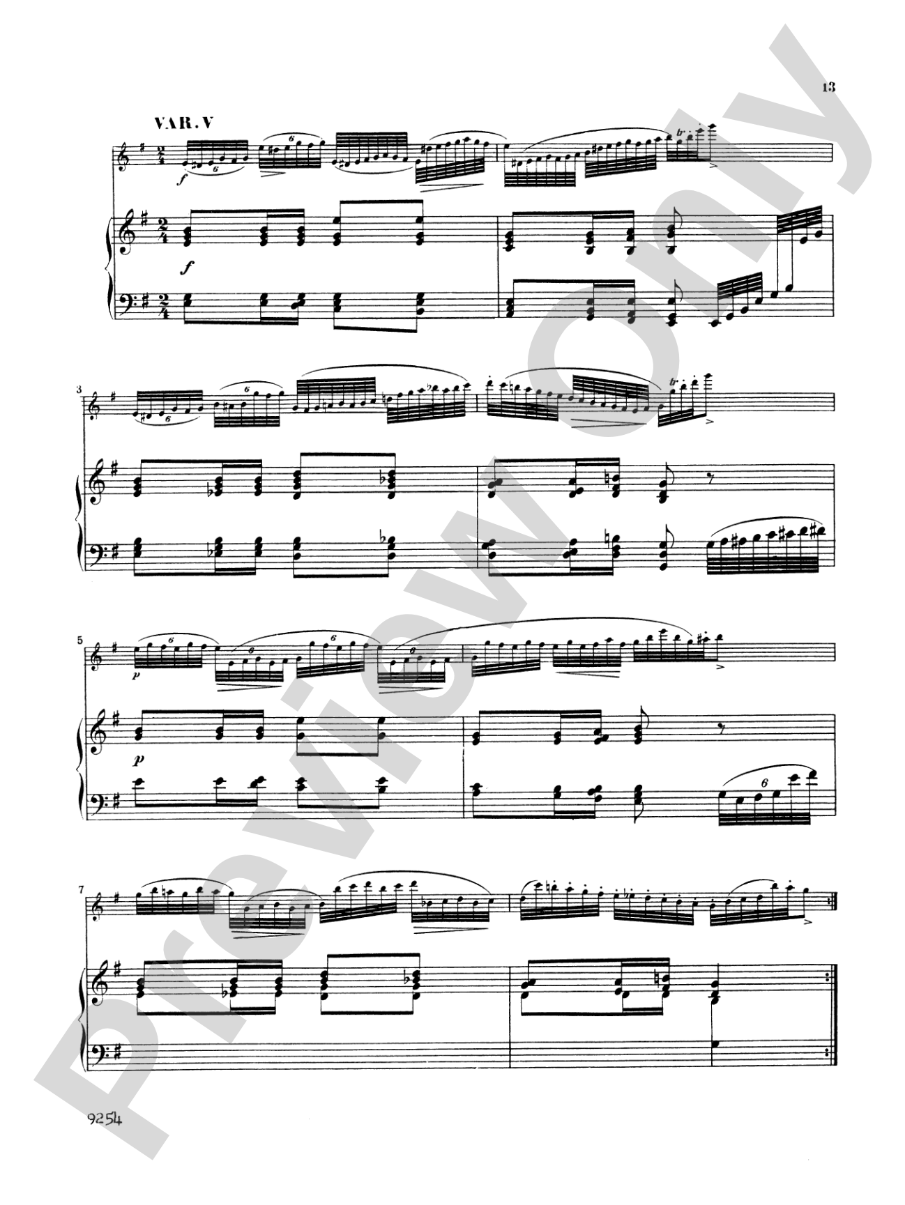 Schubert: Introduction and Variations on a Theme "Ihr Blümlein Alle": Flute Part(s)
