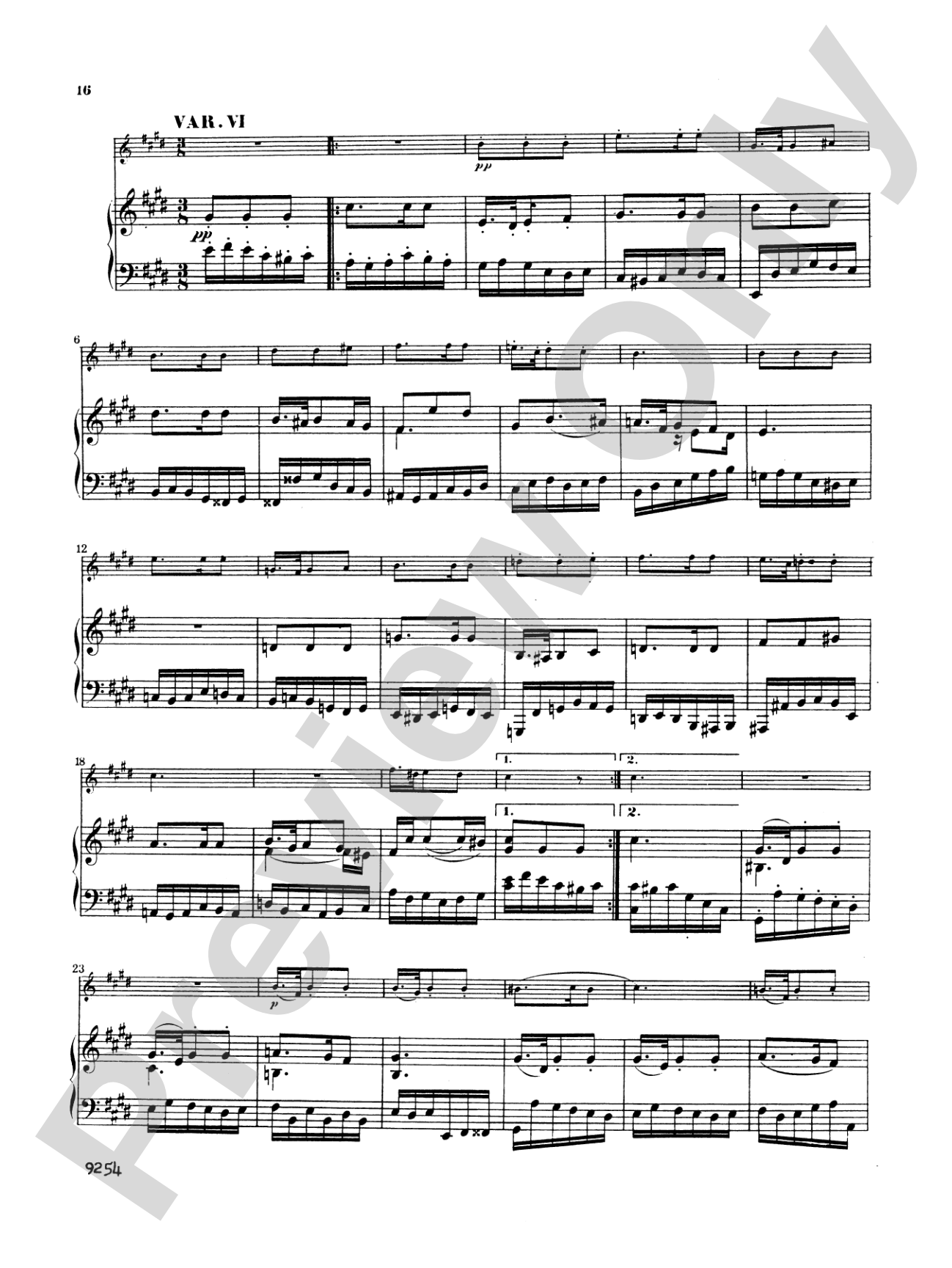 Schubert: Introduction and Variations on a Theme "Ihr Blümlein Alle": Flute Part(s)