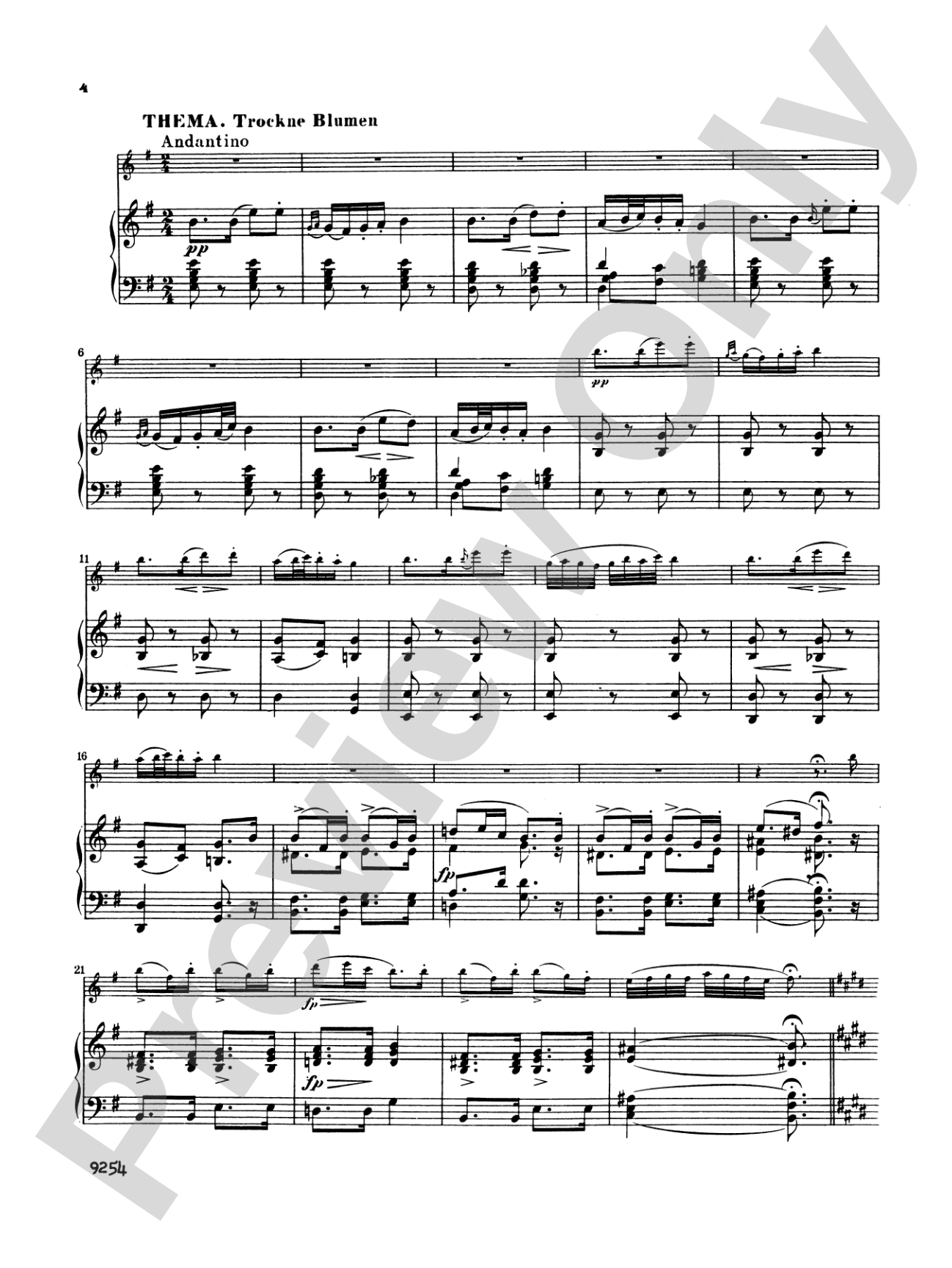 Schubert: Introduction and Variations on a Theme "Ihr Blümlein Alle": Flute Part(s)