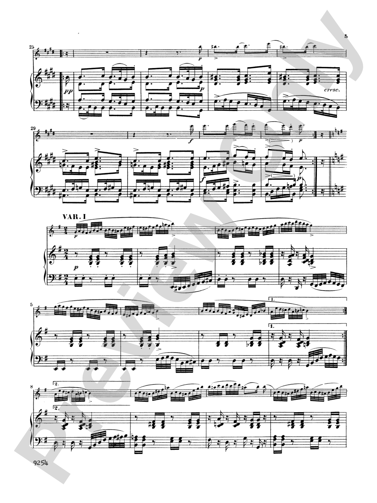 Schubert: Introduction and Variations on a Theme "Ihr Blümlein Alle": Flute Part(s)