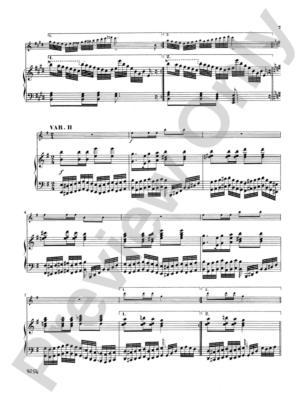 Schubert: Introduction and Variations on a Theme "Ihr Blümlein Alle": Flute Part(s)