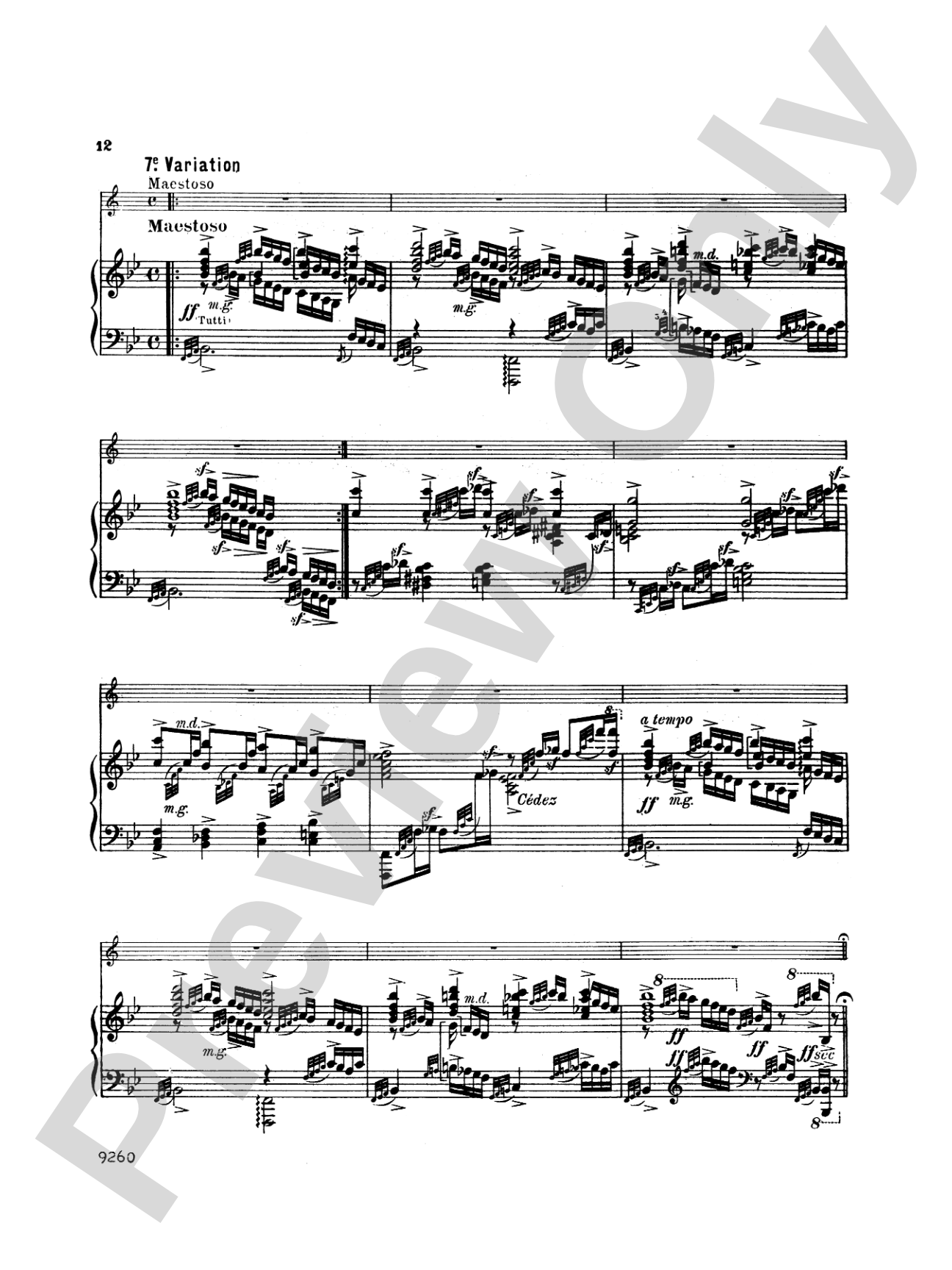 Jeanjean: Variations on "Au Clair de la Lune": Clarinet Part(s)