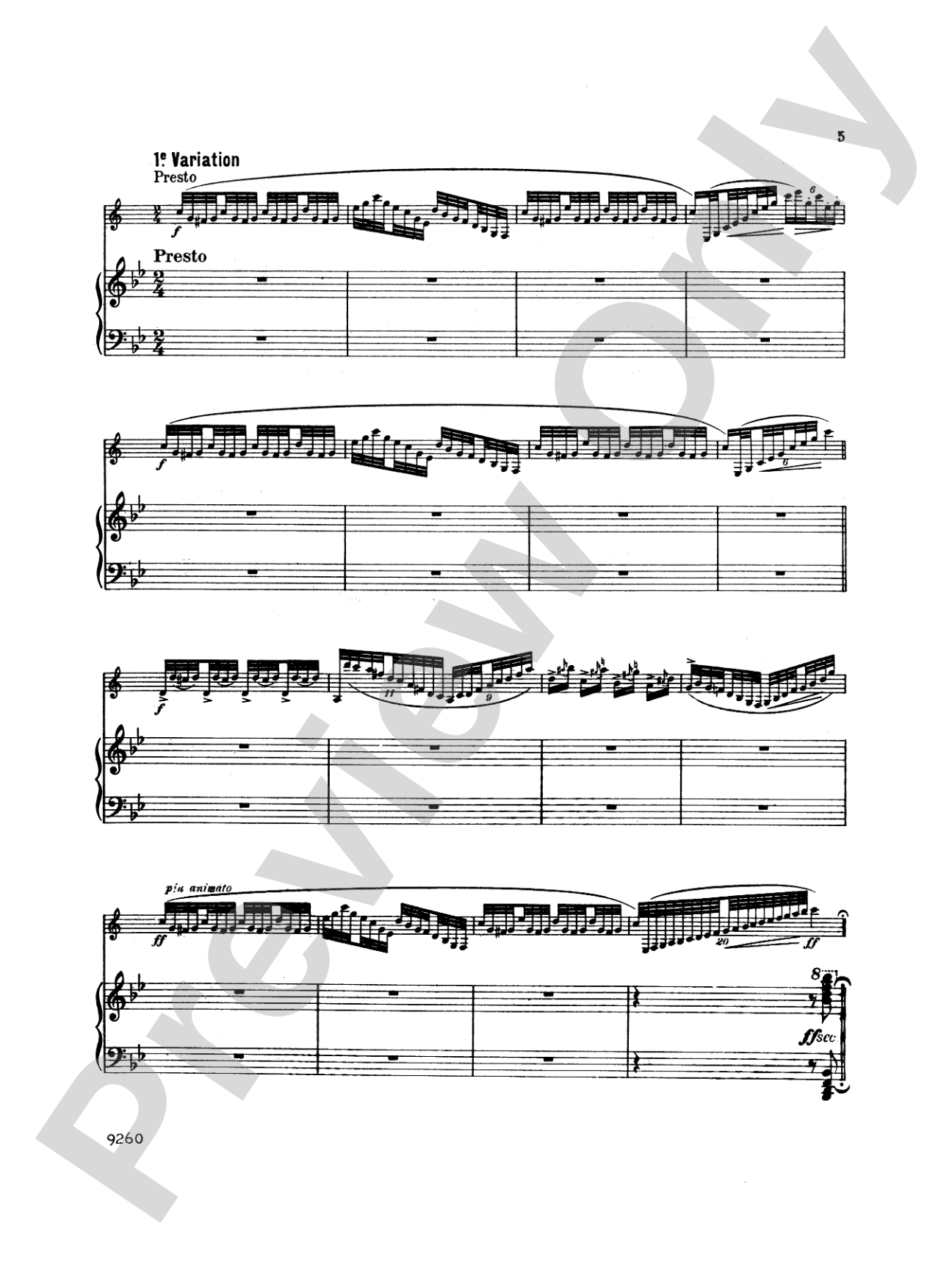 Jeanjean: Variations on "Au Clair de la Lune": Clarinet Part(s)