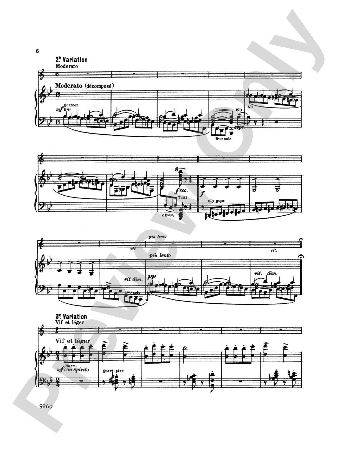 Jeanjean: Variations on "Au Clair de la Lune": Clarinet Part(s)