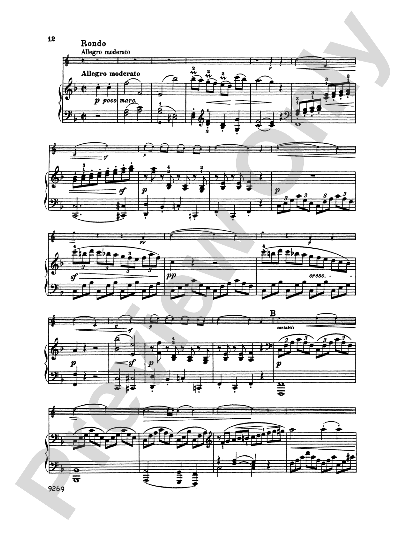 Horn Sonata, Op. 17: French Horn Part(s)