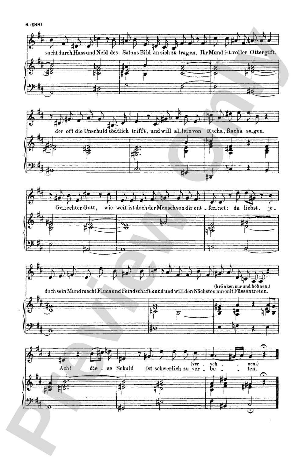 Bach: Contralto Solo, Cantata No. 170, Vergnugte Ruh', beliebte Seelenlust (German): SATB with A Solo Voice