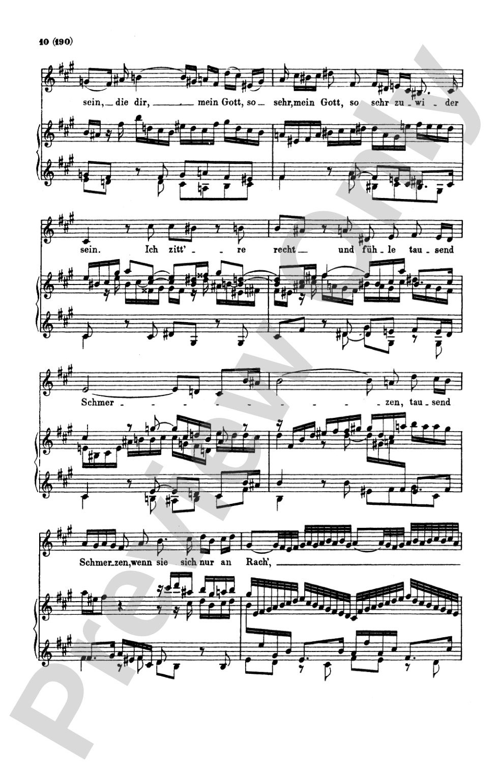 Bach: Contralto Solo, Cantata No. 170, Vergnugte Ruh', beliebte Seelenlust (German): SATB with A Solo Voice