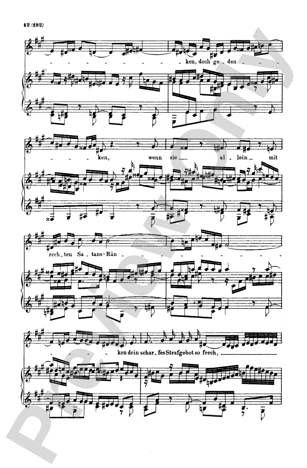 Bach: Contralto Solo, Cantata No. 170, Vergnugte Ruh', beliebte Seelenlust (German): SATB with A Solo Voice