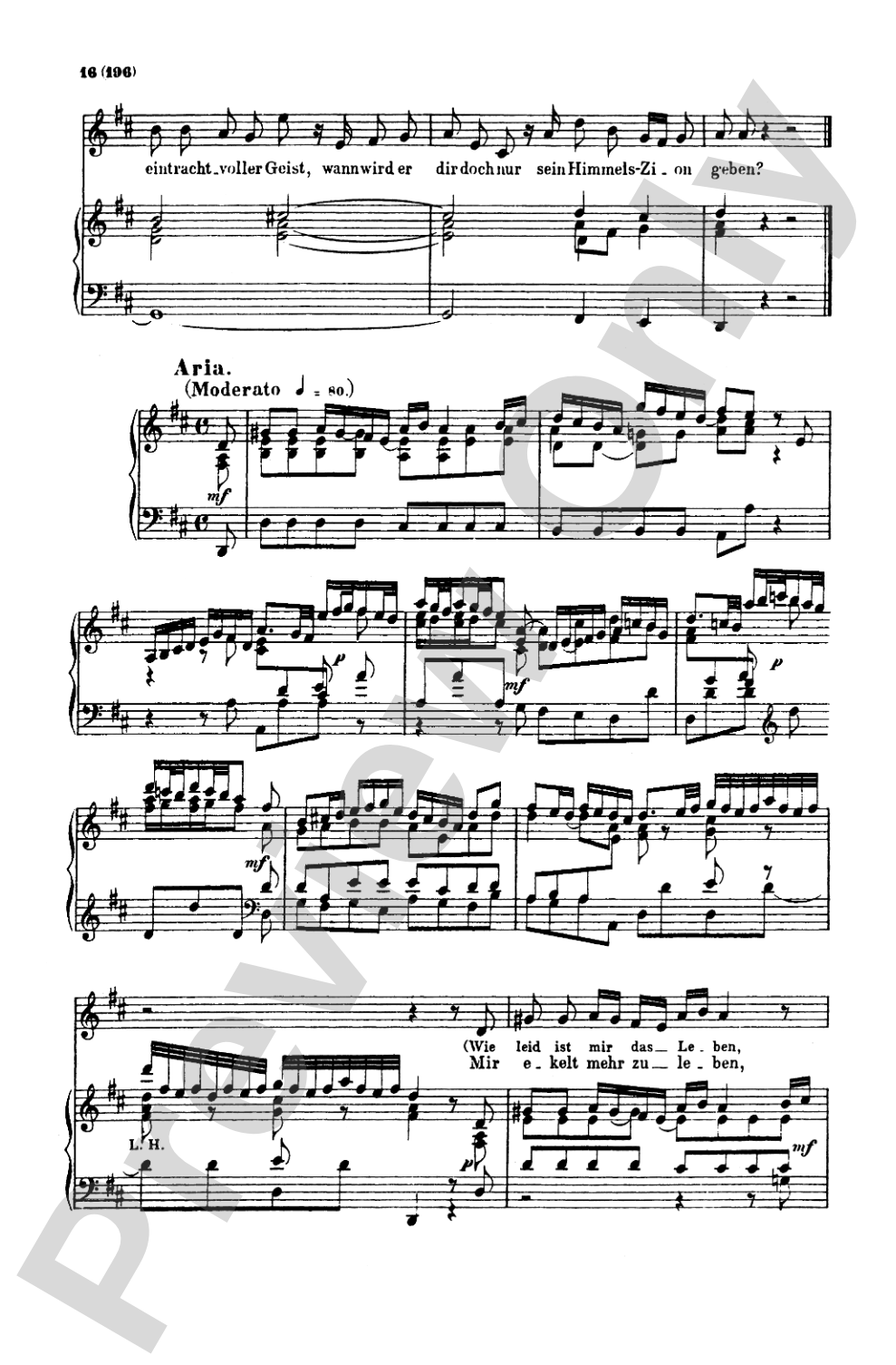 Bach: Contralto Solo, Cantata No. 170, Vergnugte Ruh', beliebte Seelenlust (German): SATB with A Solo Voice