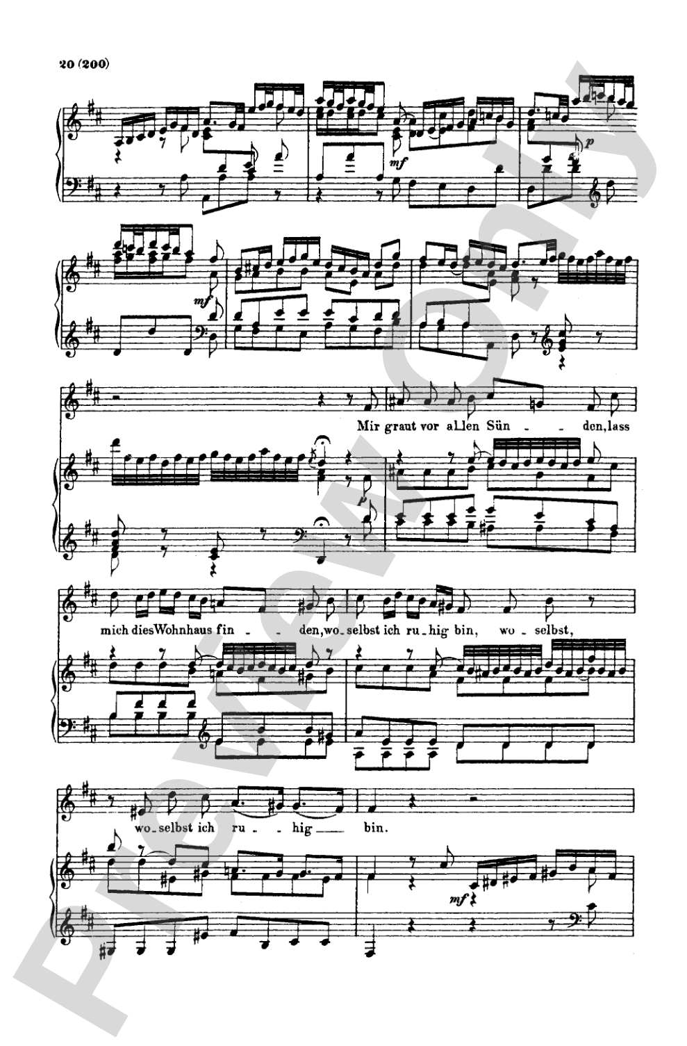 Bach: Contralto Solo, Cantata No. 170, Vergnugte Ruh', beliebte Seelenlust (German): SATB with A Solo Voice