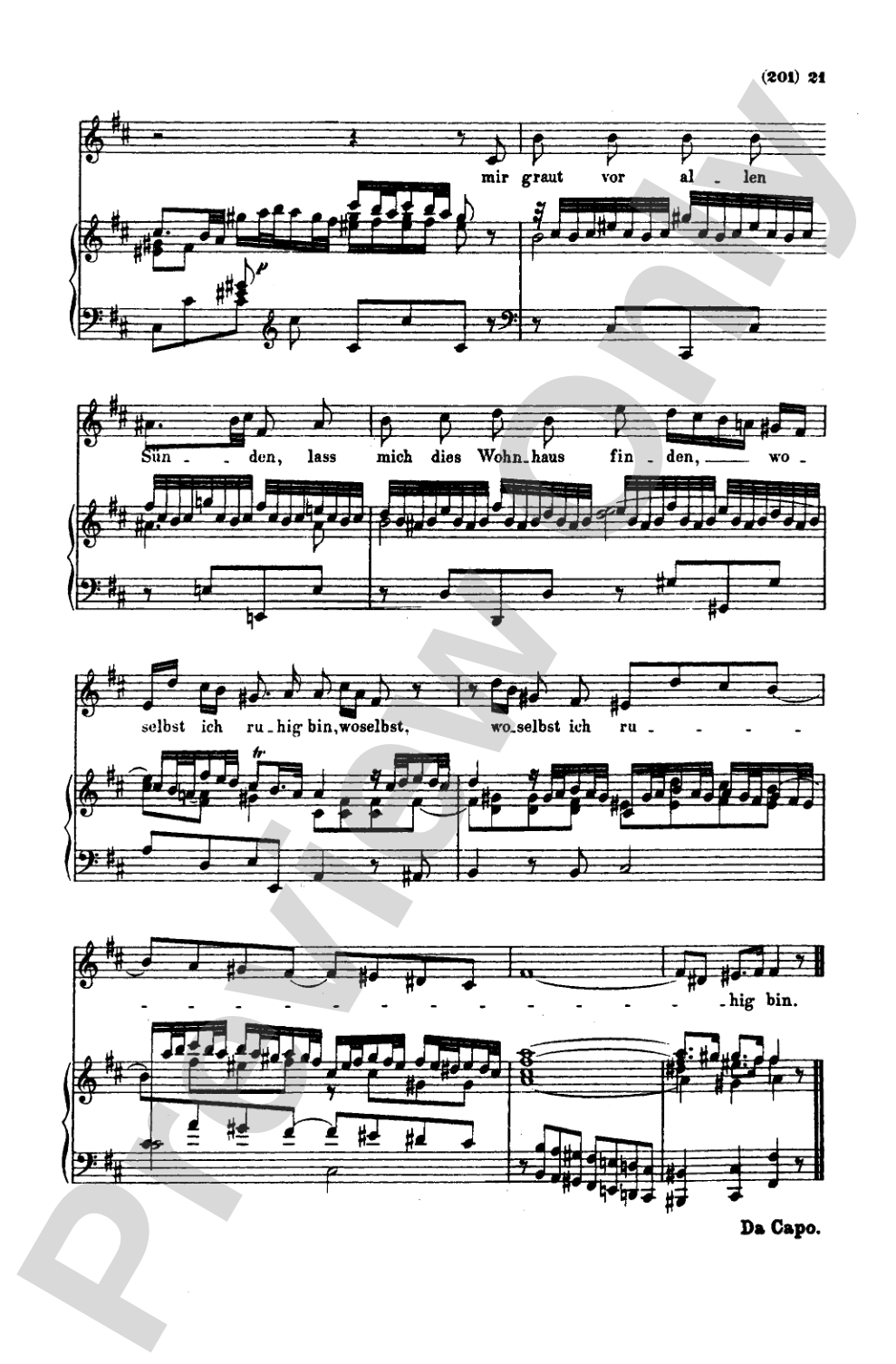 Bach: Contralto Solo, Cantata No. 170, Vergnugte Ruh', beliebte Seelenlust (German): SATB with A Solo Voice