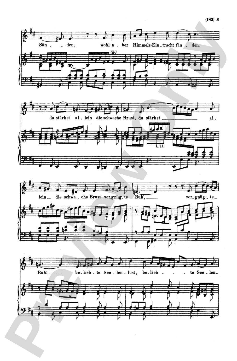 Bach: Contralto Solo, Cantata No. 170, Vergnugte Ruh', beliebte Seelenlust (German): SATB with A Solo Voice