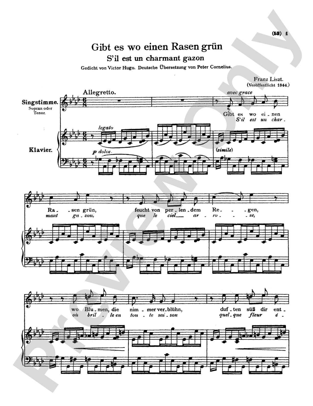 Liszt: Songs, Volume I, Nos. 1-13 (German/French)