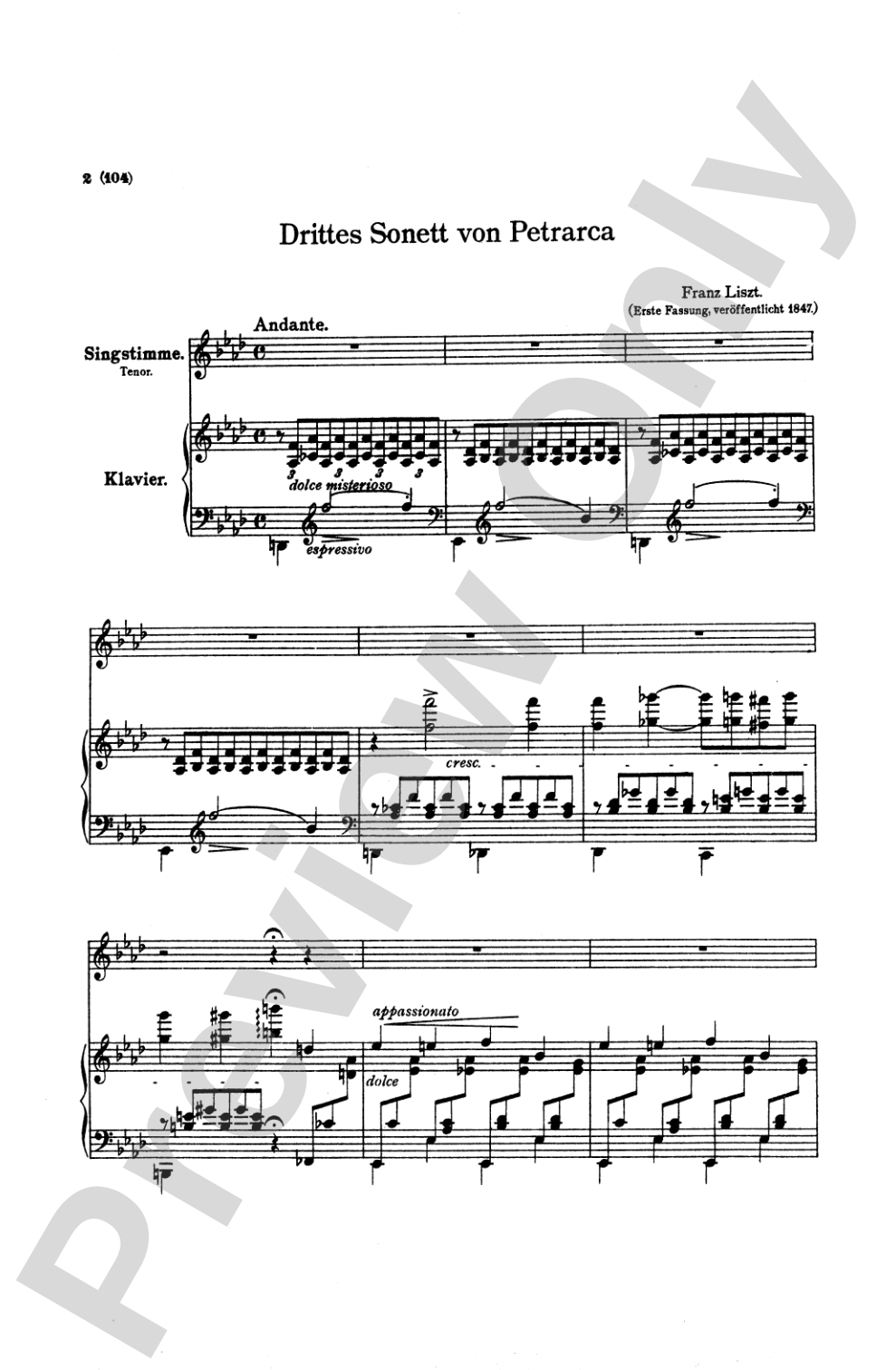 Liszt: Songs, Volume II, Nos. 14-25 (Italian or German)