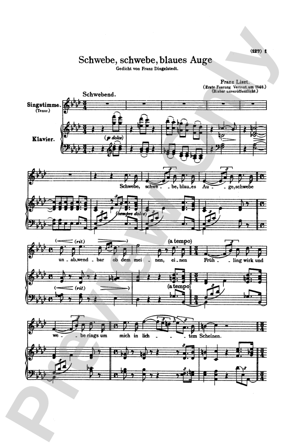 Liszt: Songs, Volume II, Nos. 14-25 (Italian or German)