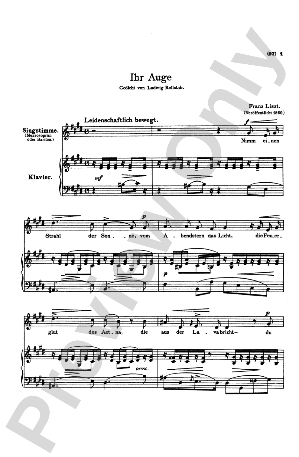 Liszt: Songs, Volume III, Nos. 1-22 (German)