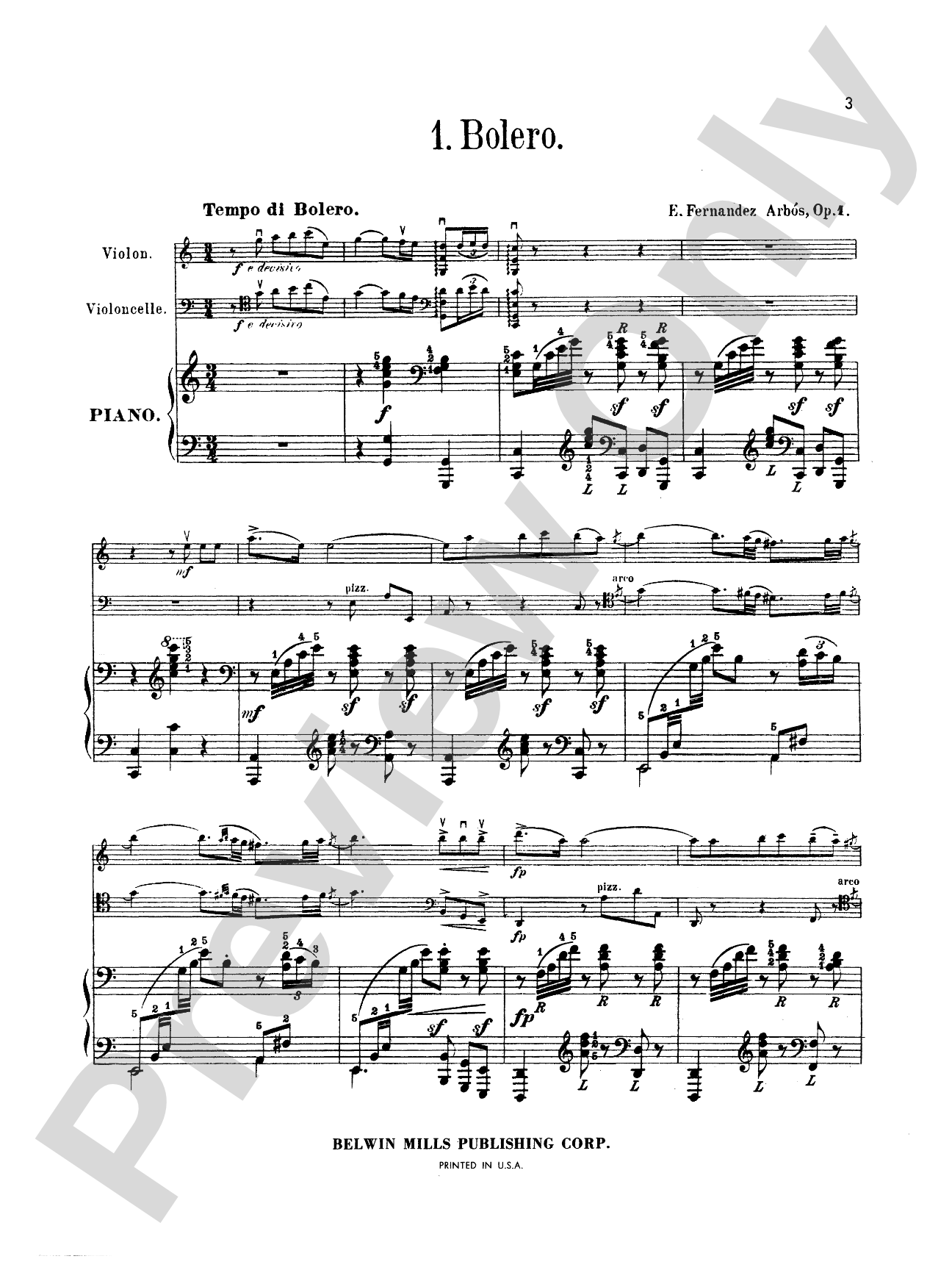 Arbós: Spanish Dances, Op. 1
