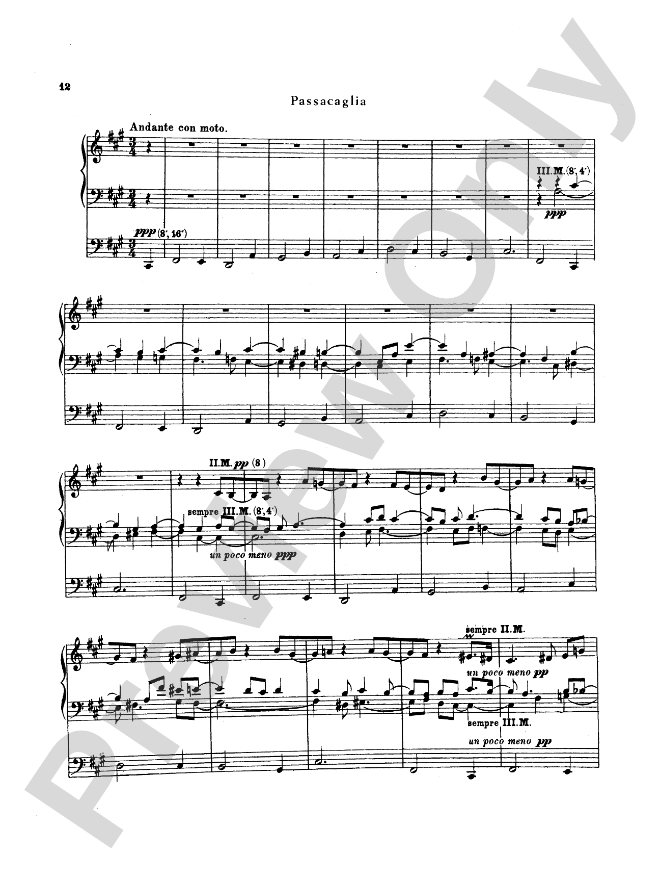 Reger: Sonata in F sharp Minor, Op. 33: Organ Sheet