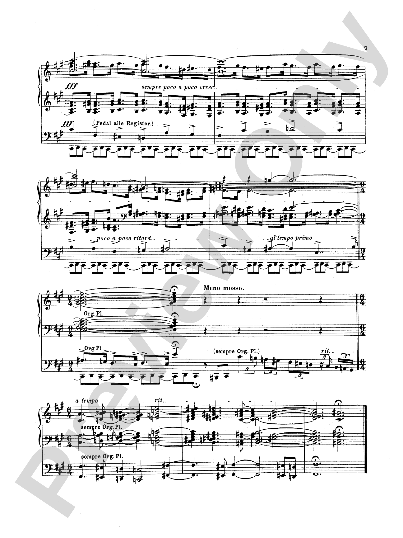 Reger: Sonata in F sharp Minor, Op. 33: Organ Sheet