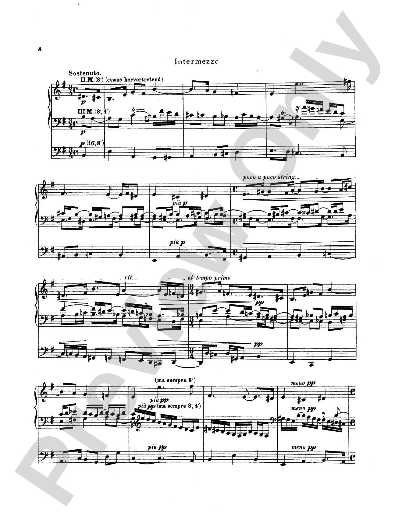 Reger: Sonata in F sharp Minor, Op. 33: Organ Sheet