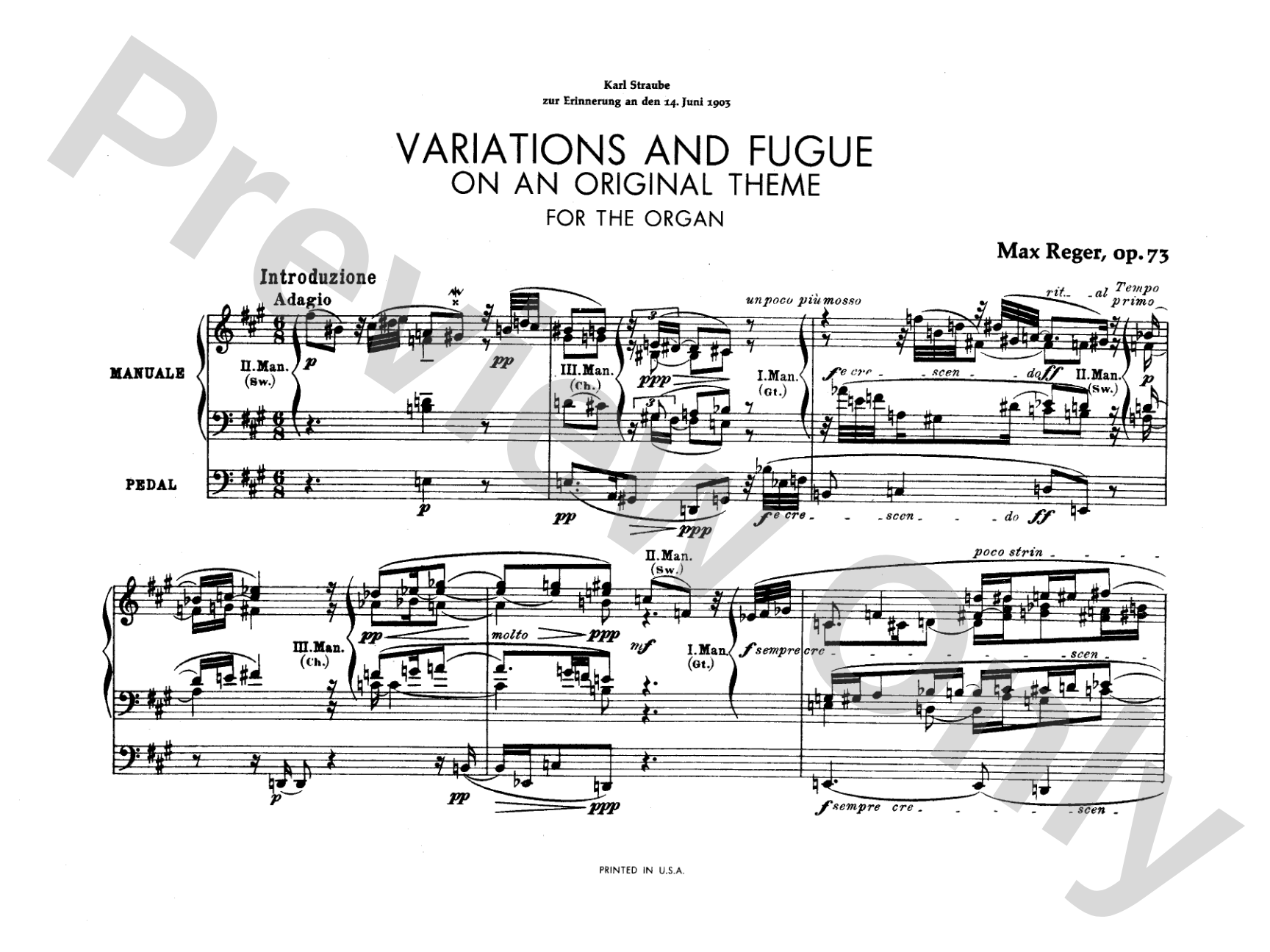 Reger: Variations and Fugue on an Original Theme