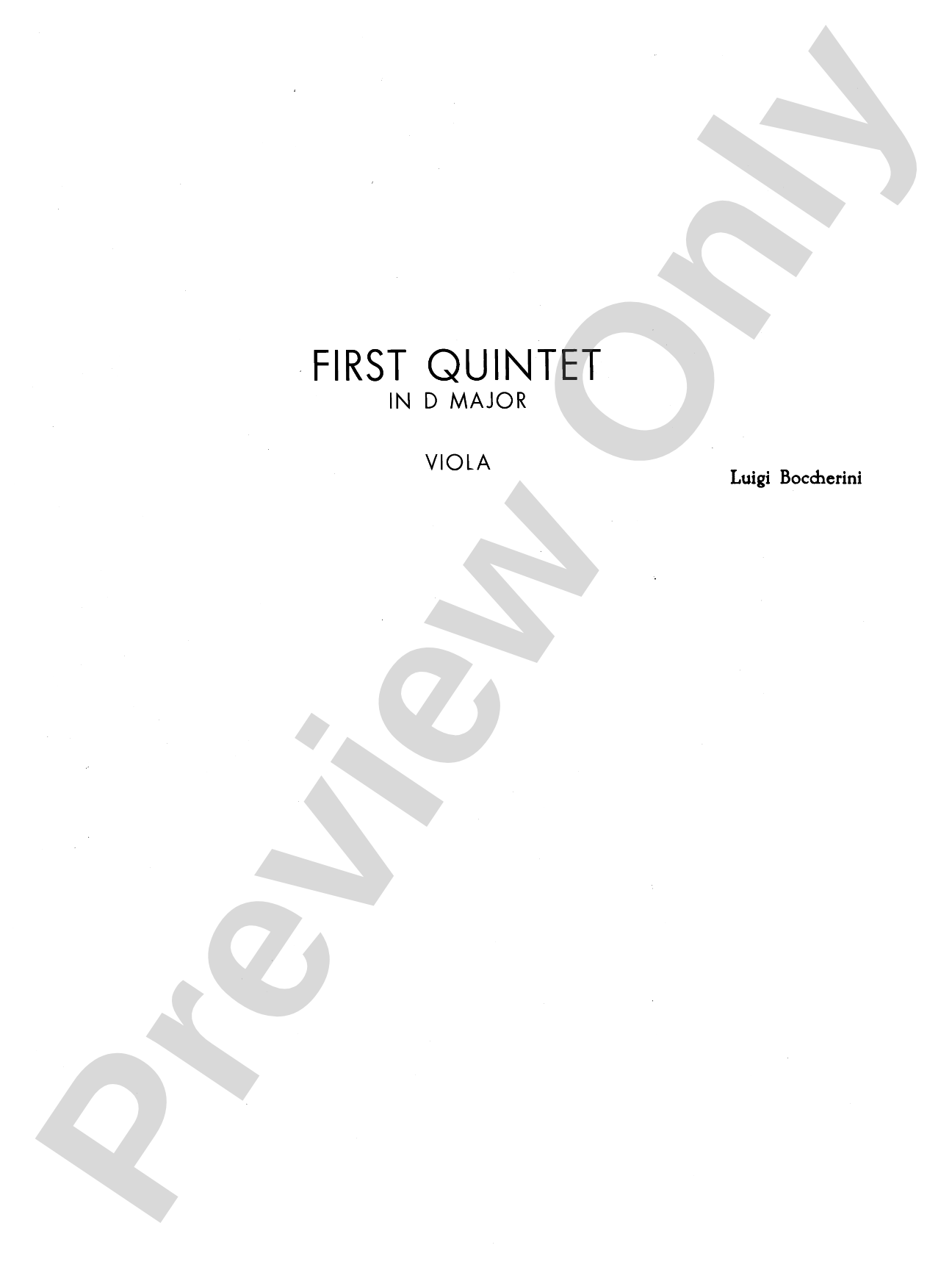 Boccherini: First Quintet in D Major, for Two Violins, Viola, Cello and Guitar