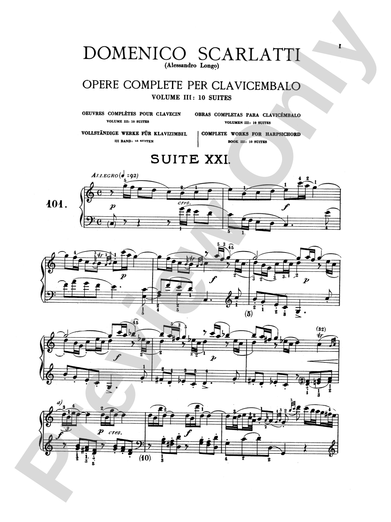 Scarlatti: The Complete Works, Volume III: Piano Book