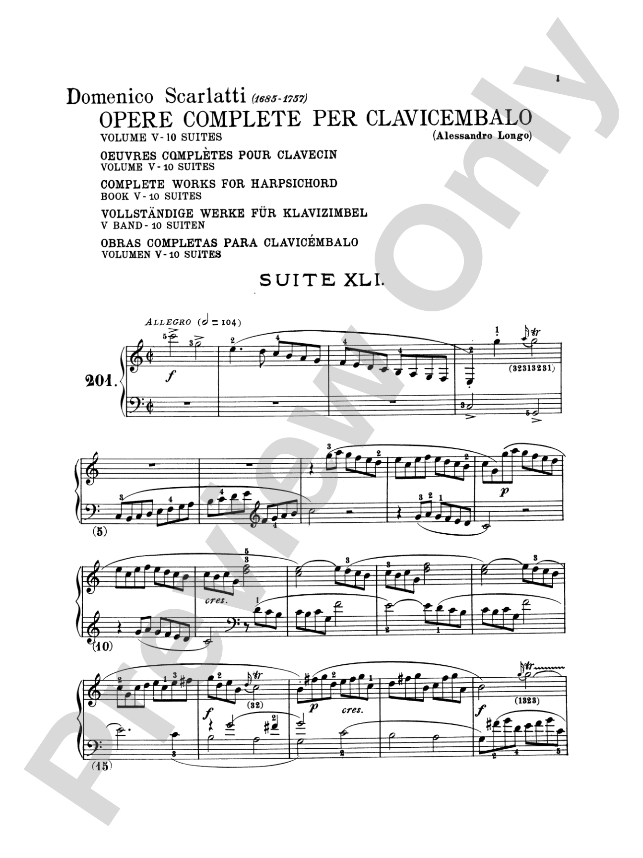 Scarlatti: The Complete Works, Volume V: Piano Book