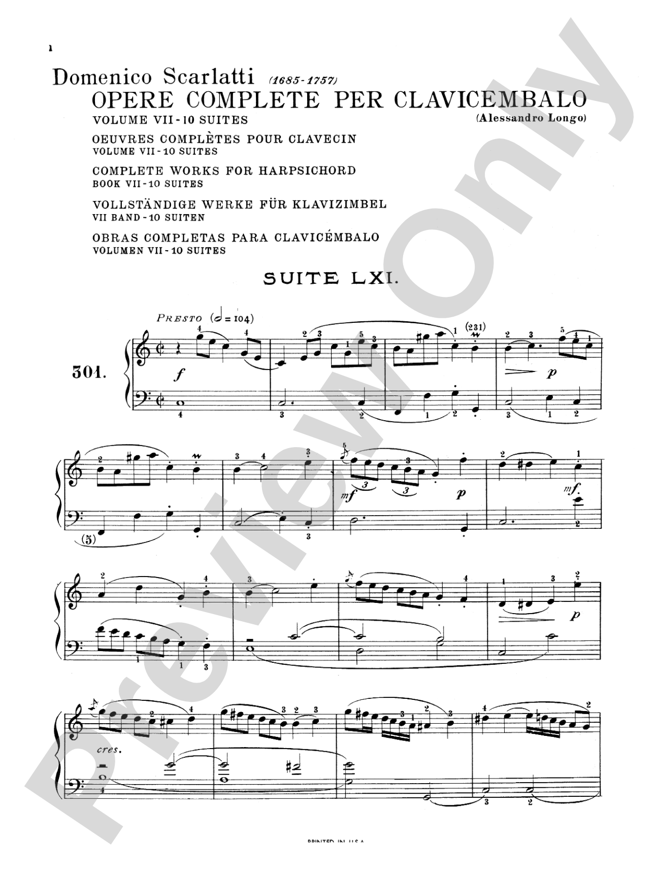 Scarlatti: The Complete Works, Volume VII: Piano Book
