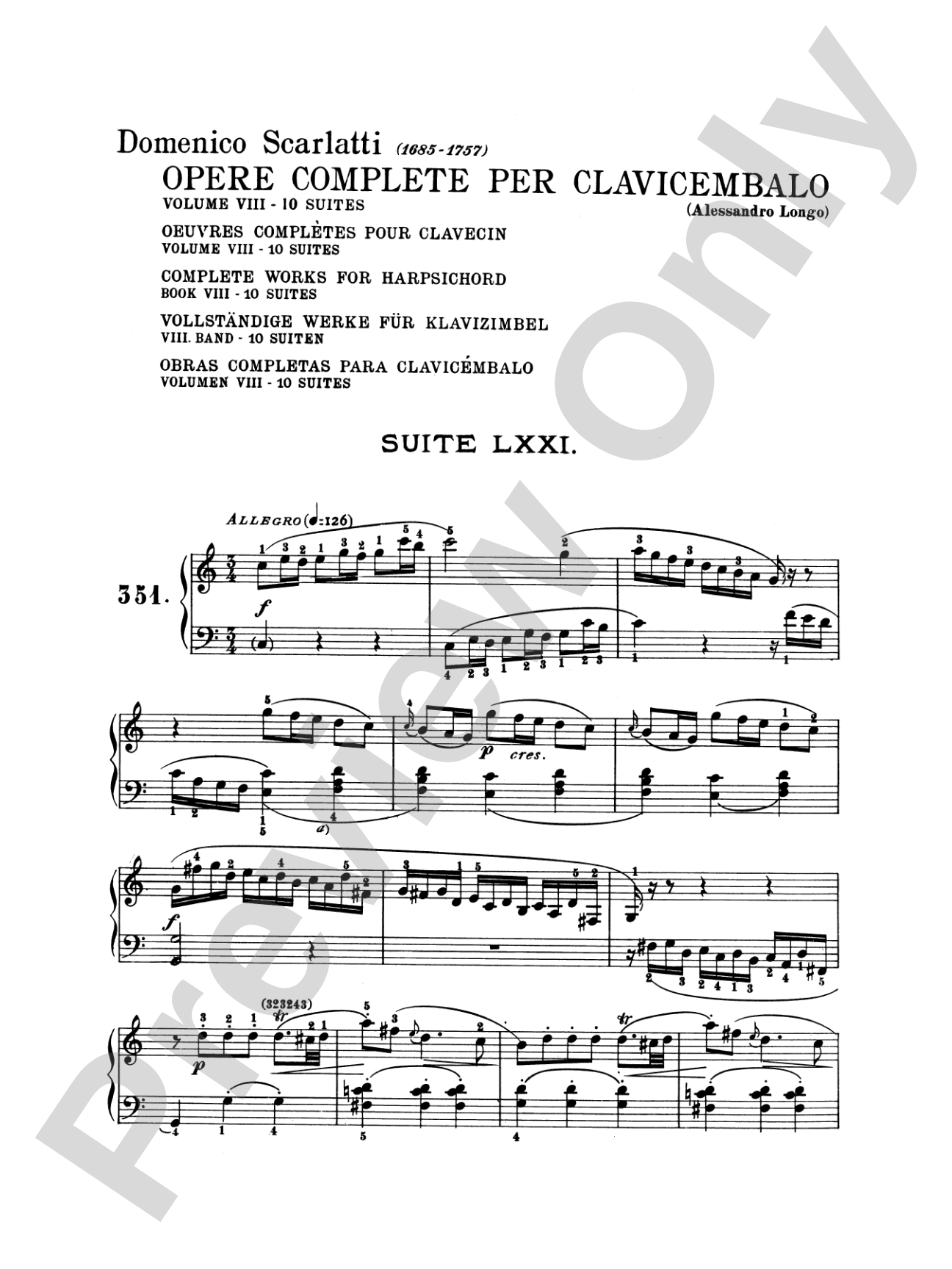 Scarlatti: The Complete Works, Volume VIII: Piano Book