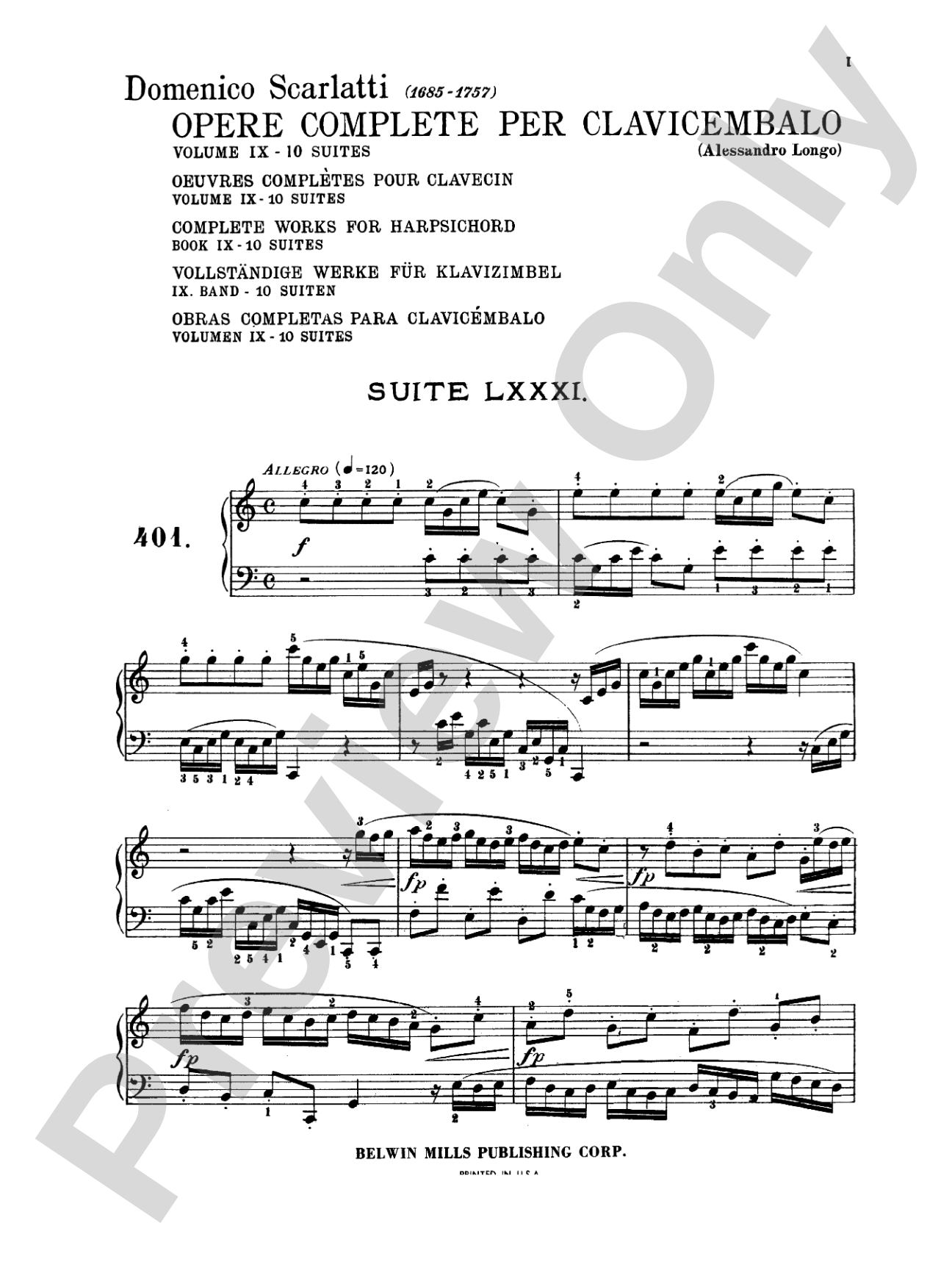 Scarlatti: The Complete Works, Volume IX: Piano Book