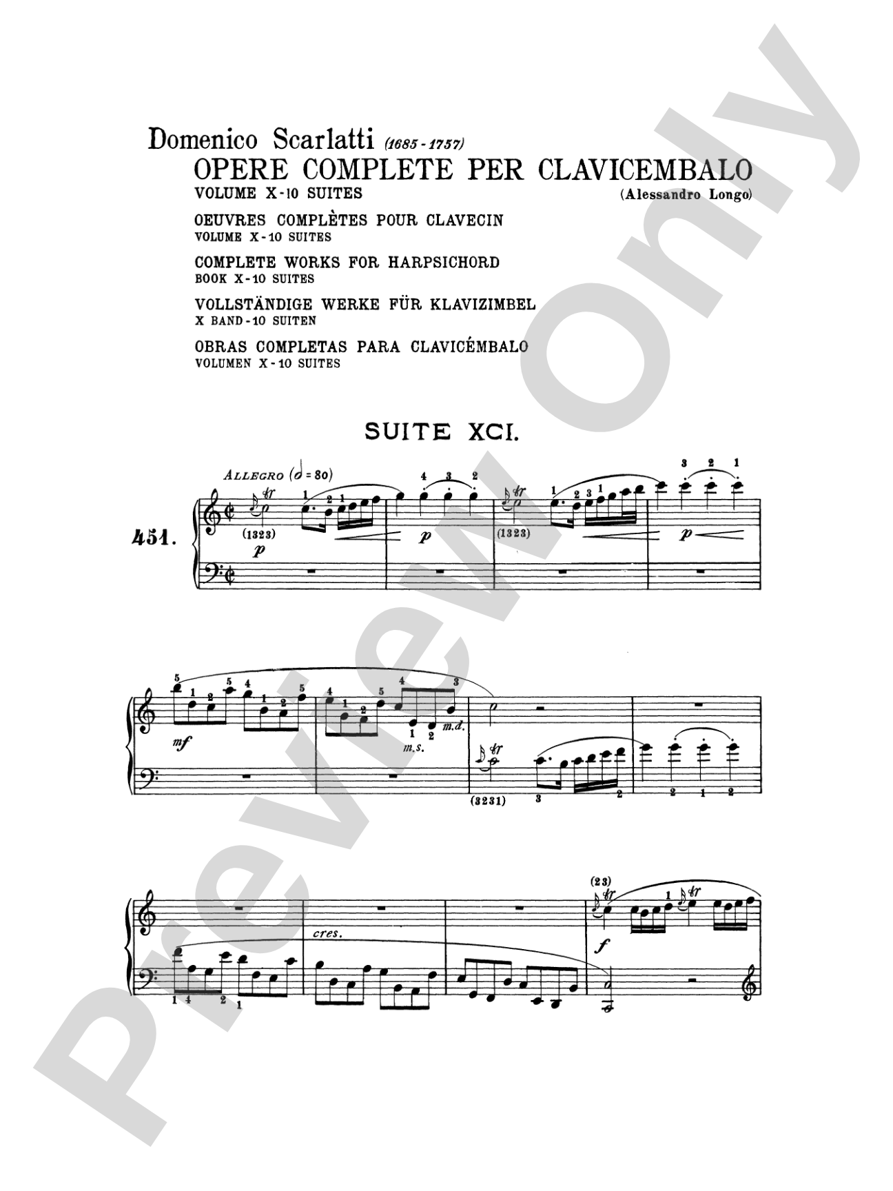 Scarlatti: The Complete Works, Volume X: Piano Book